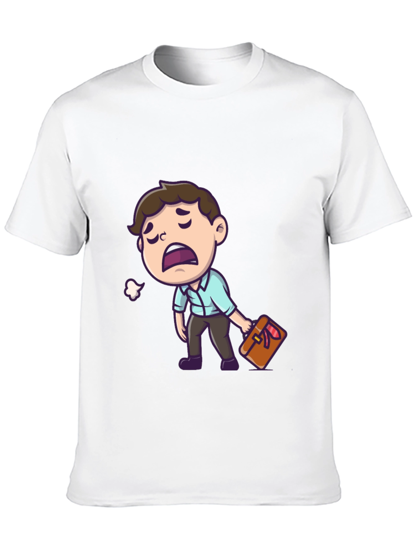 Funny Exhausted Cartoon Man T-Shirt