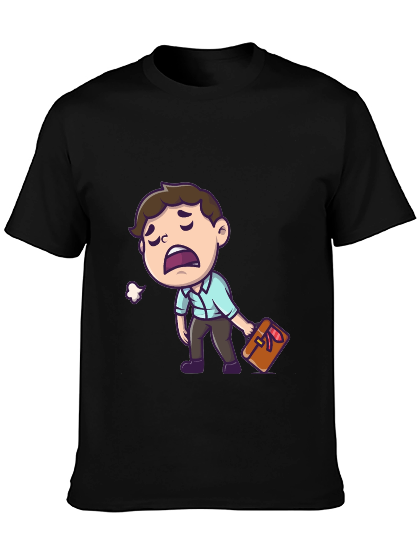 Funny Exhausted Cartoon Man T-Shirt