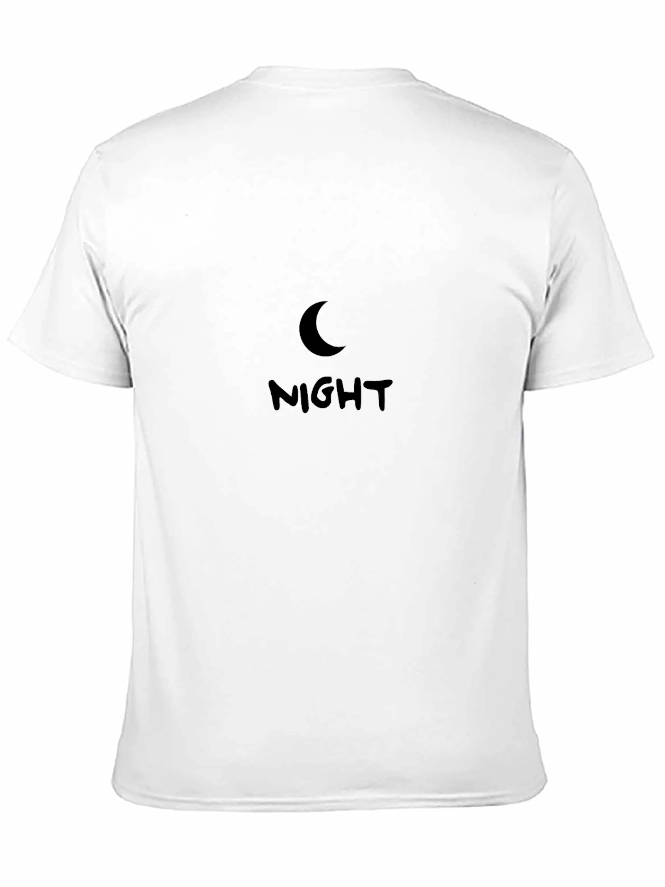 Night Graphic Tee - Black Cotton T-Shirt