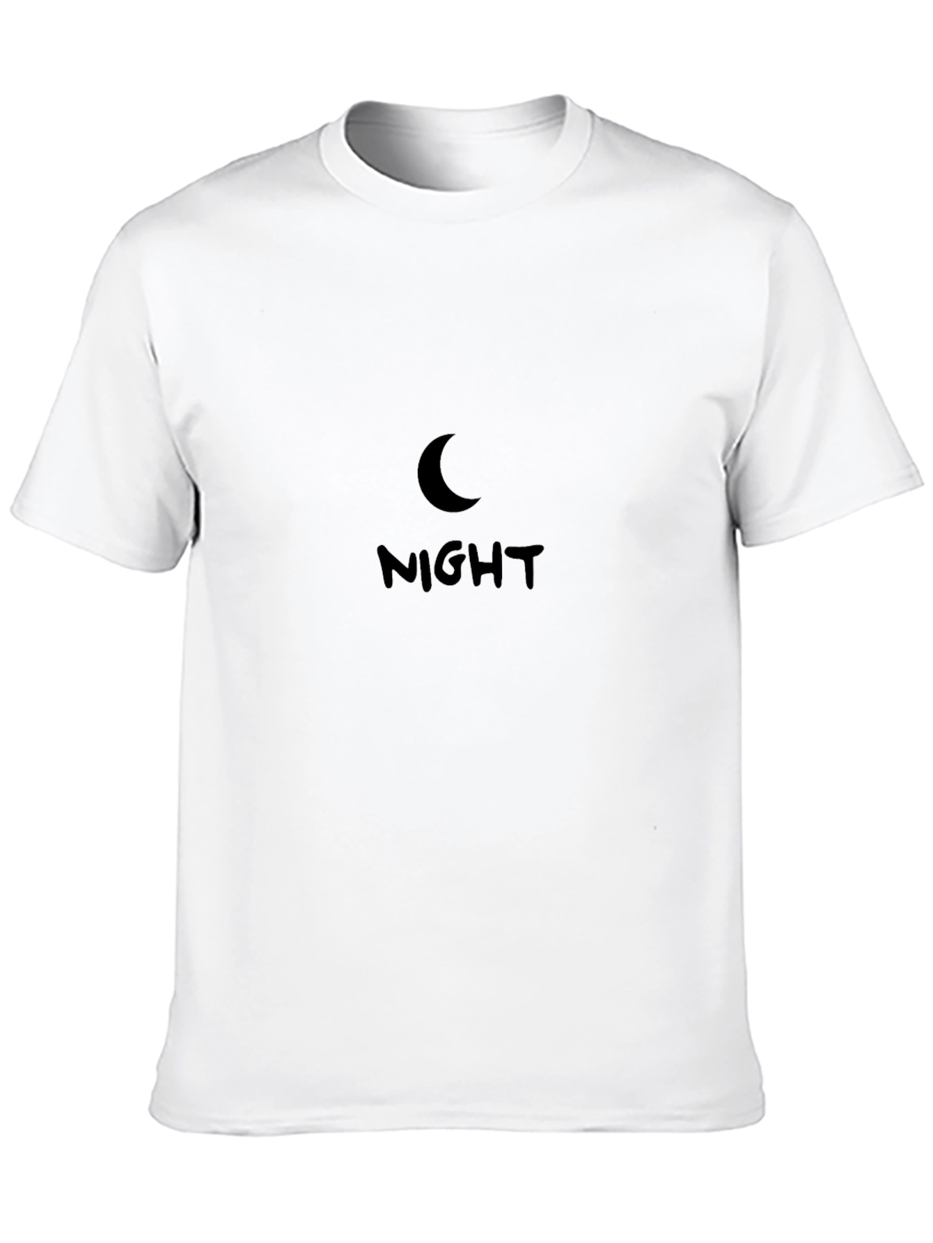 Night Graphic Tee - Black Cotton T-Shirt