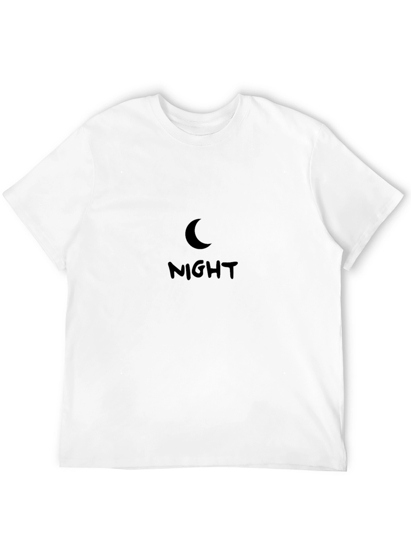 Night Graphic Tee - Black Cotton T-Shirt