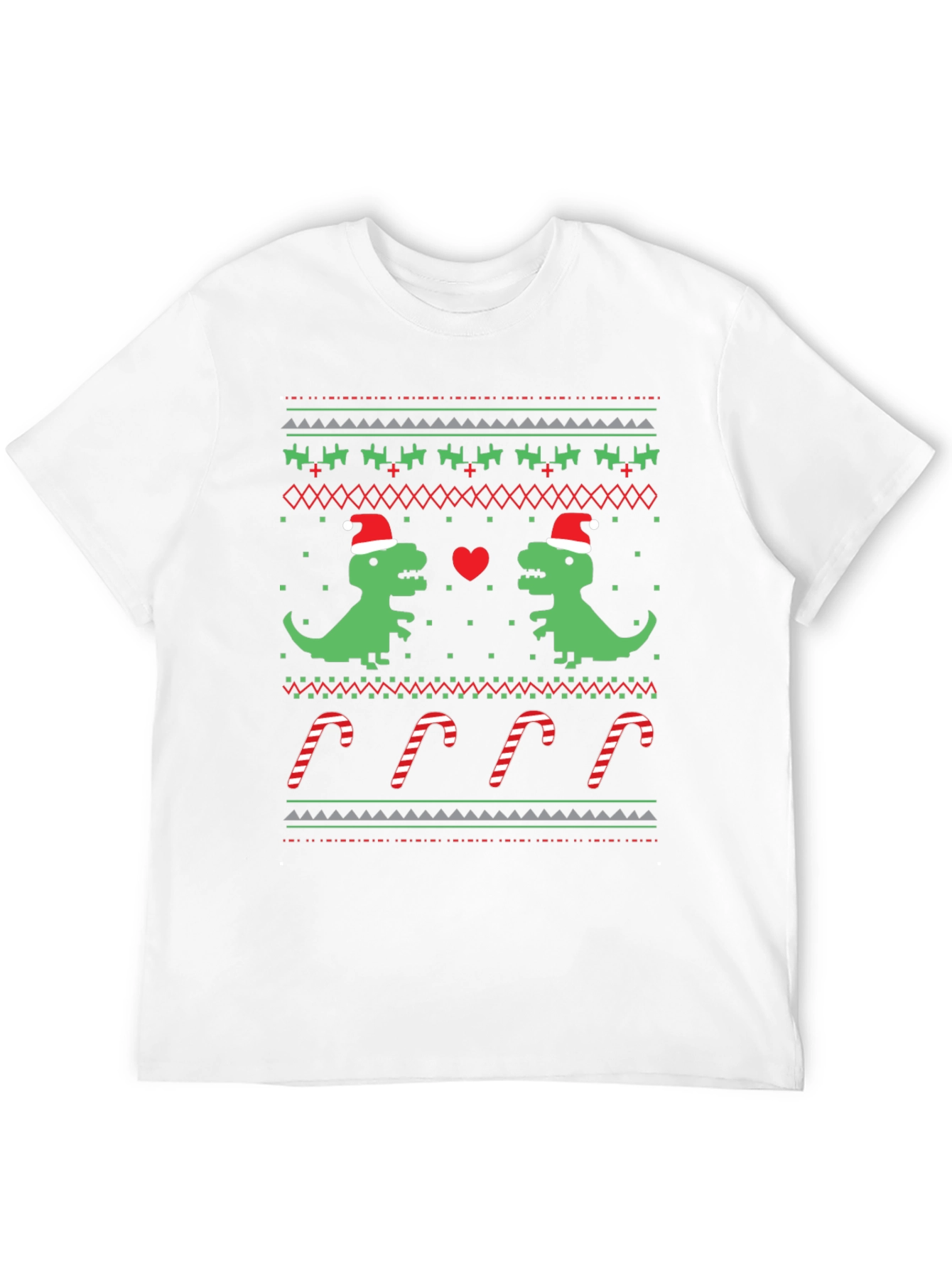 Dinosaur Christmas Sweater T-Shirt