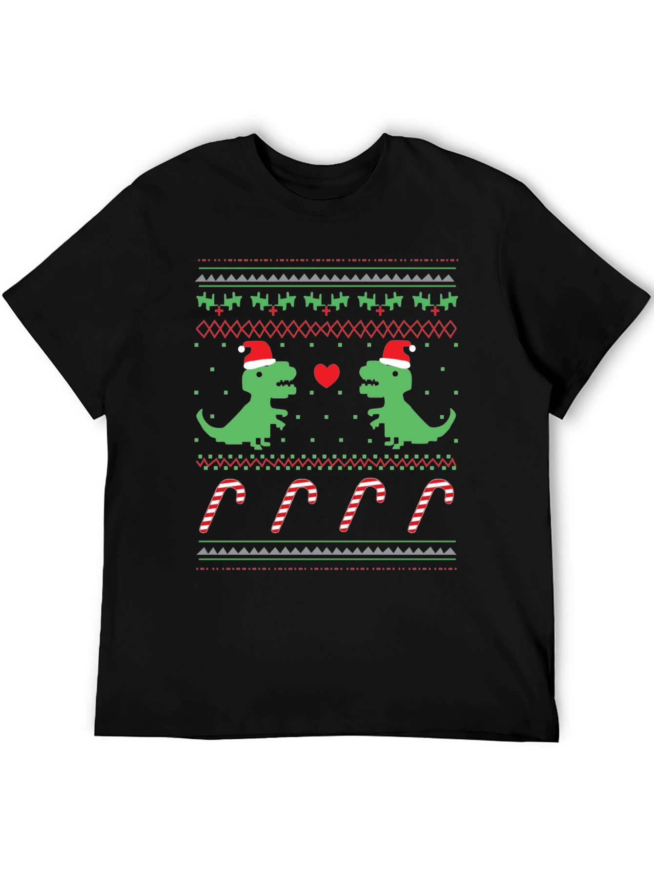 Dinosaur Christmas Sweater T-Shirt