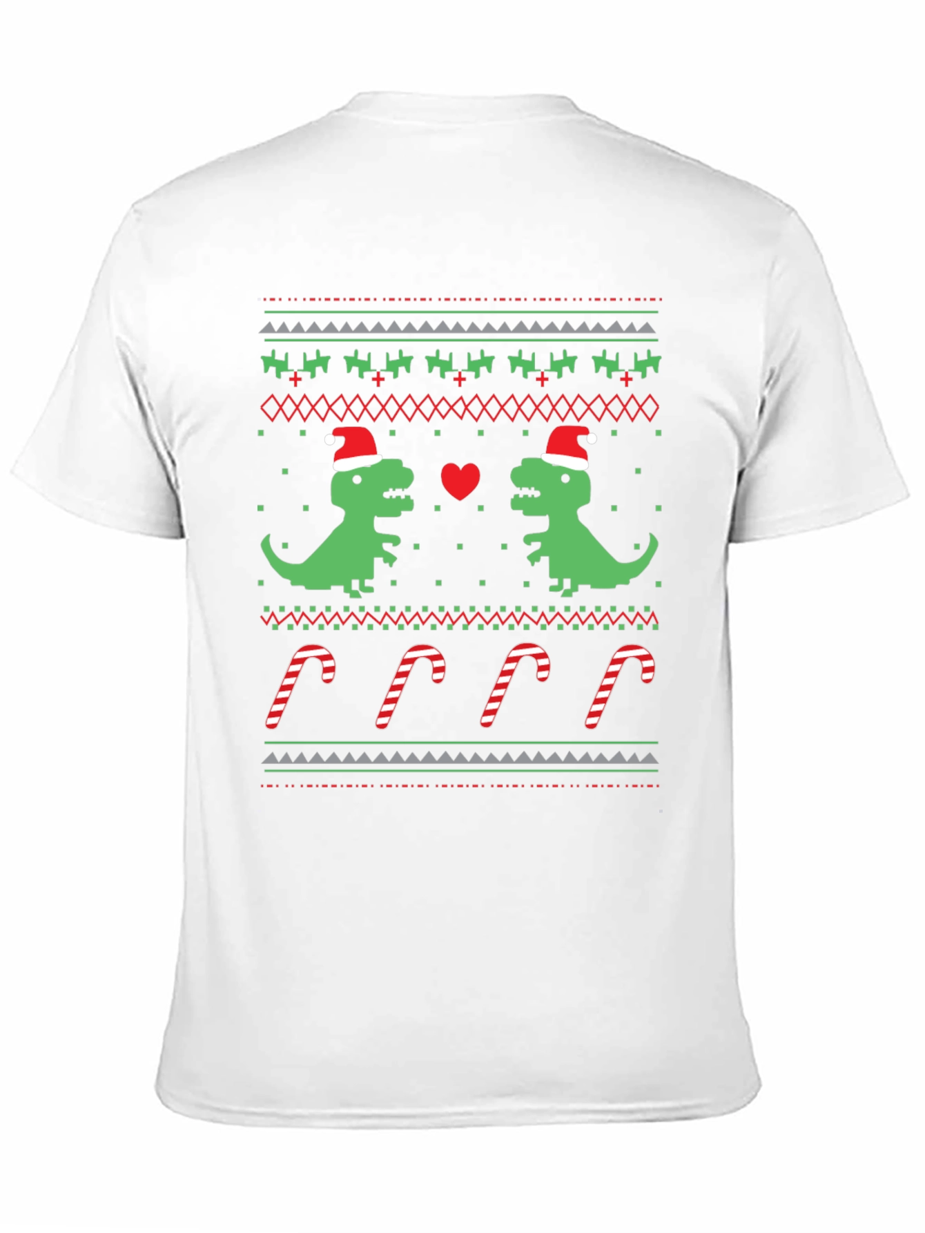 Dinosaur Christmas Sweater T-Shirt