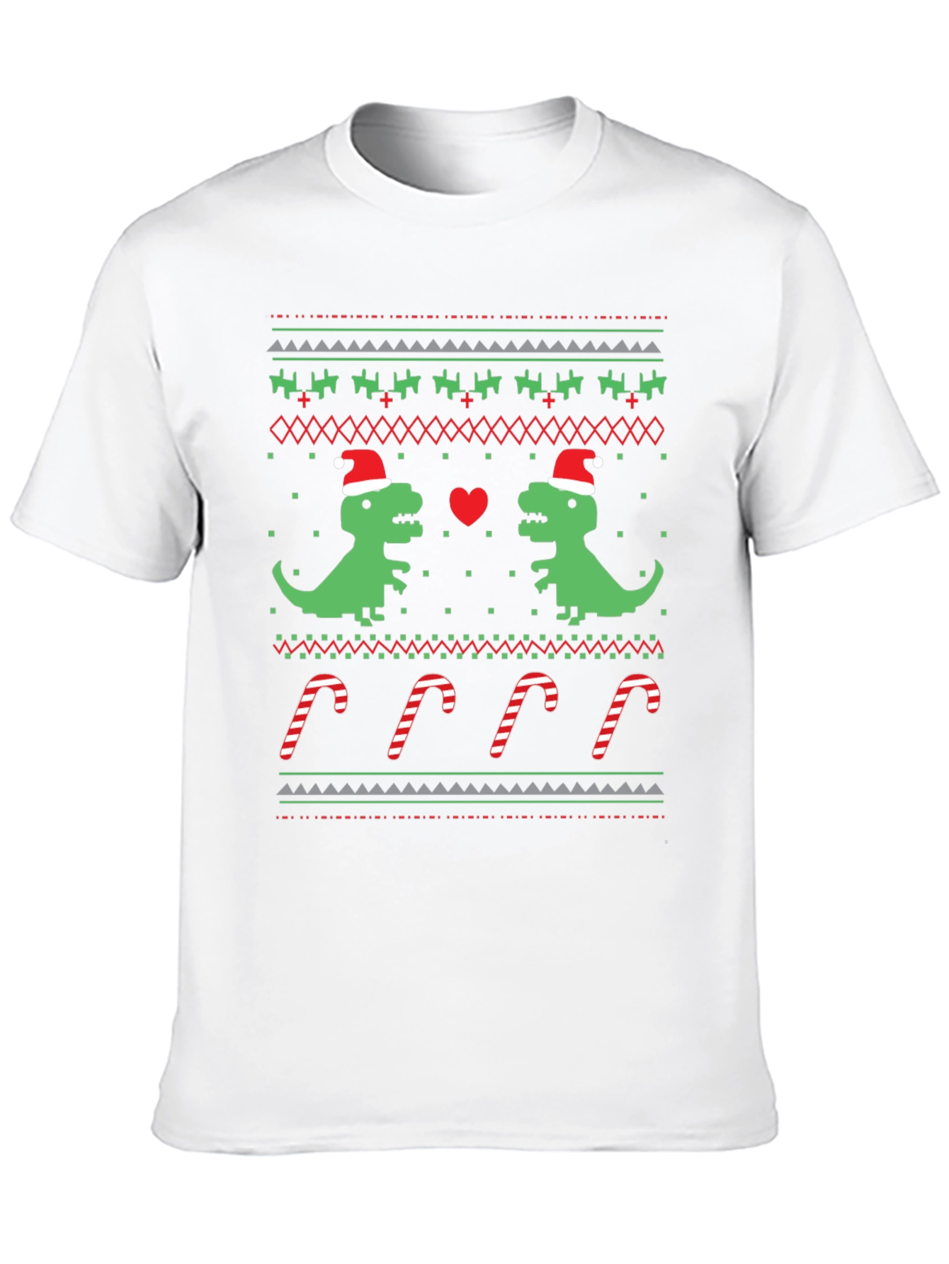 Dinosaur Christmas Sweater T-Shirt