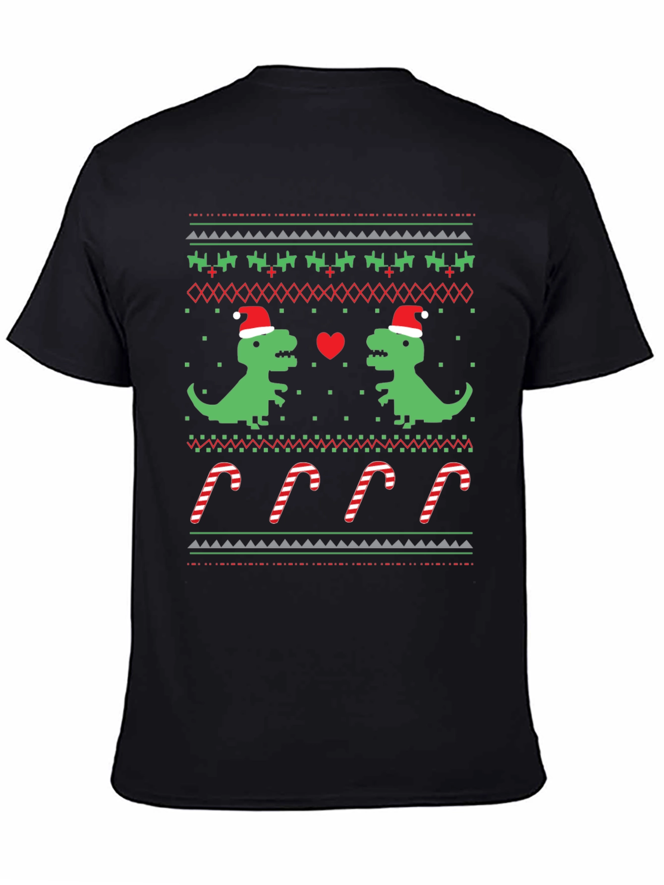 Dinosaur Christmas Sweater T-Shirt