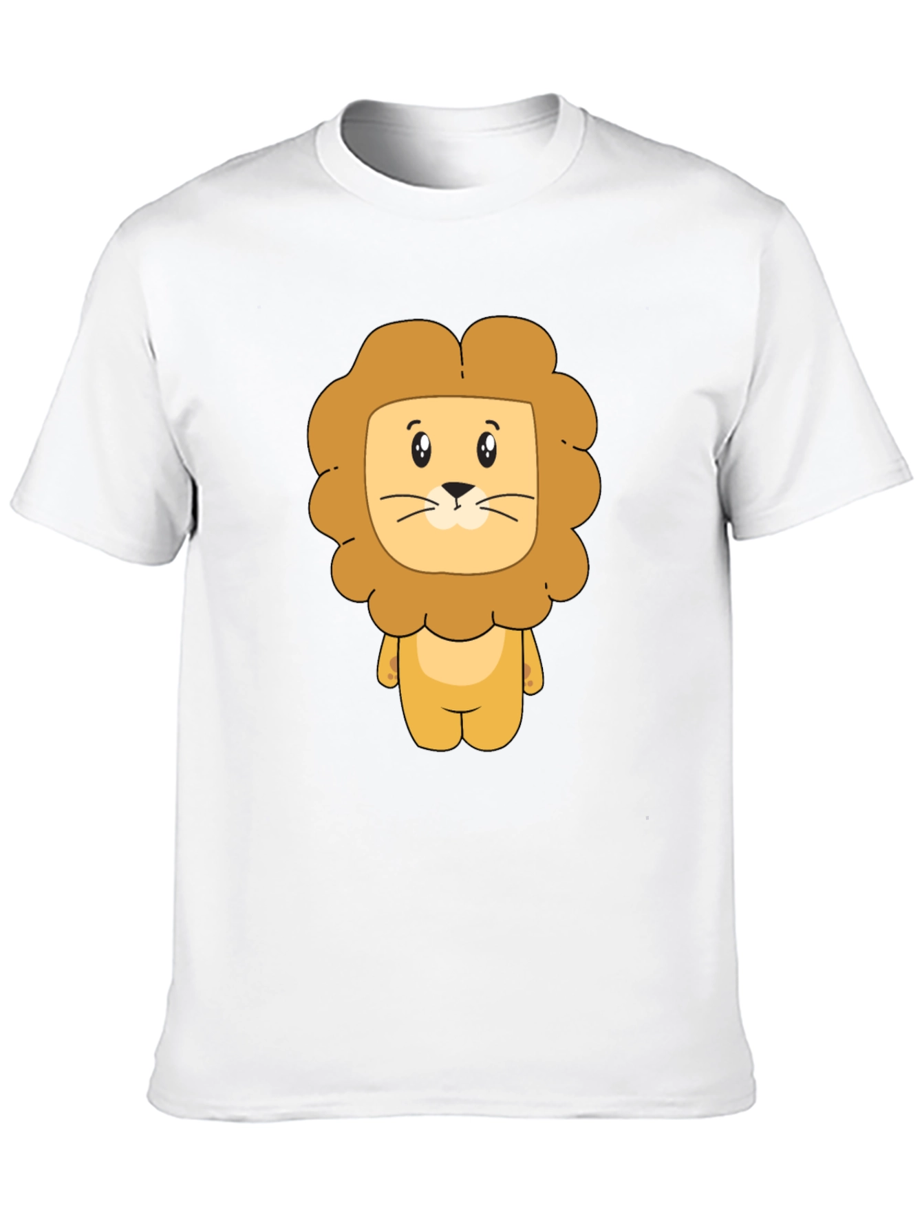 Lion Cartoon Graphic Black T-Shirt