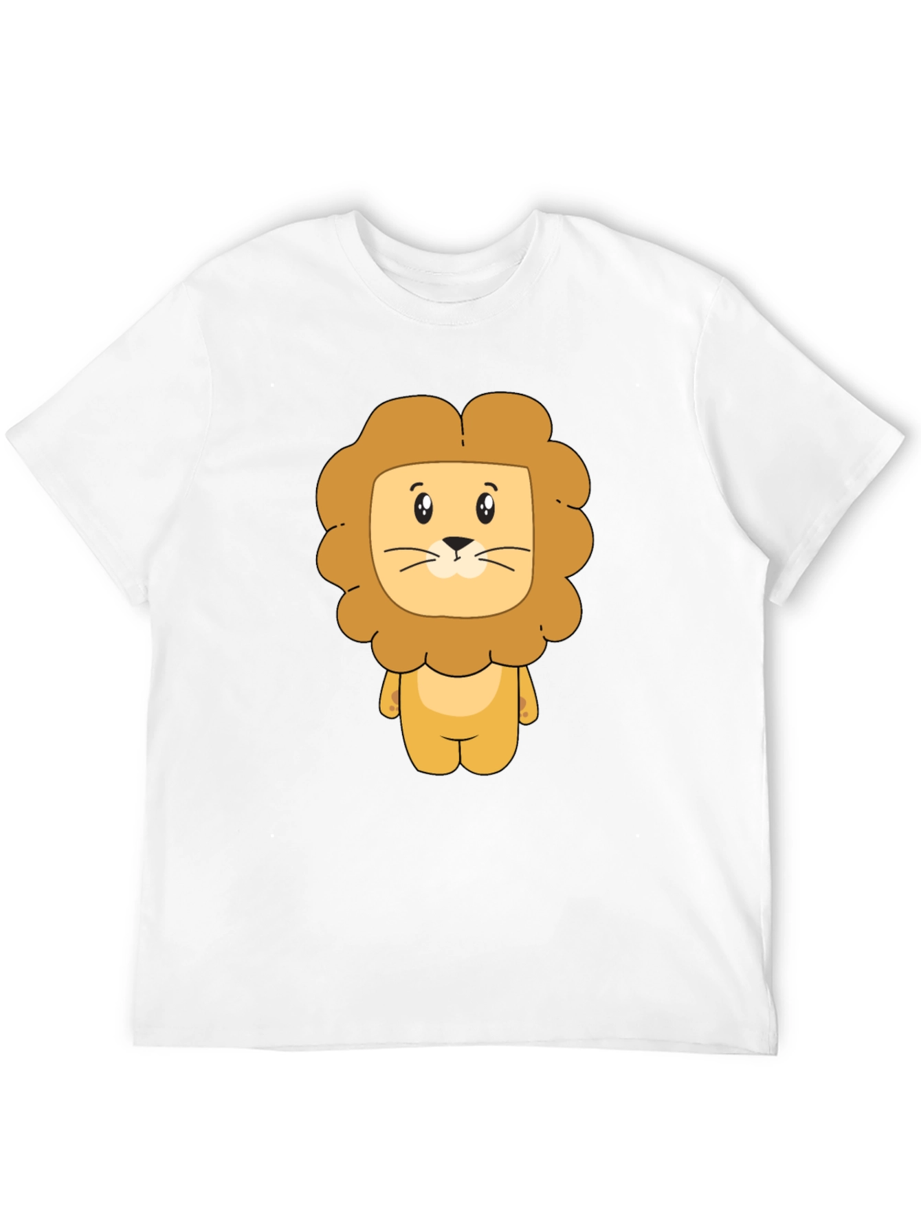 Lion Cartoon Graphic Black T-Shirt