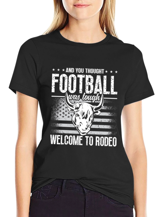 Rodeo vs Football Graphic Tee - Tough Sport Shirt