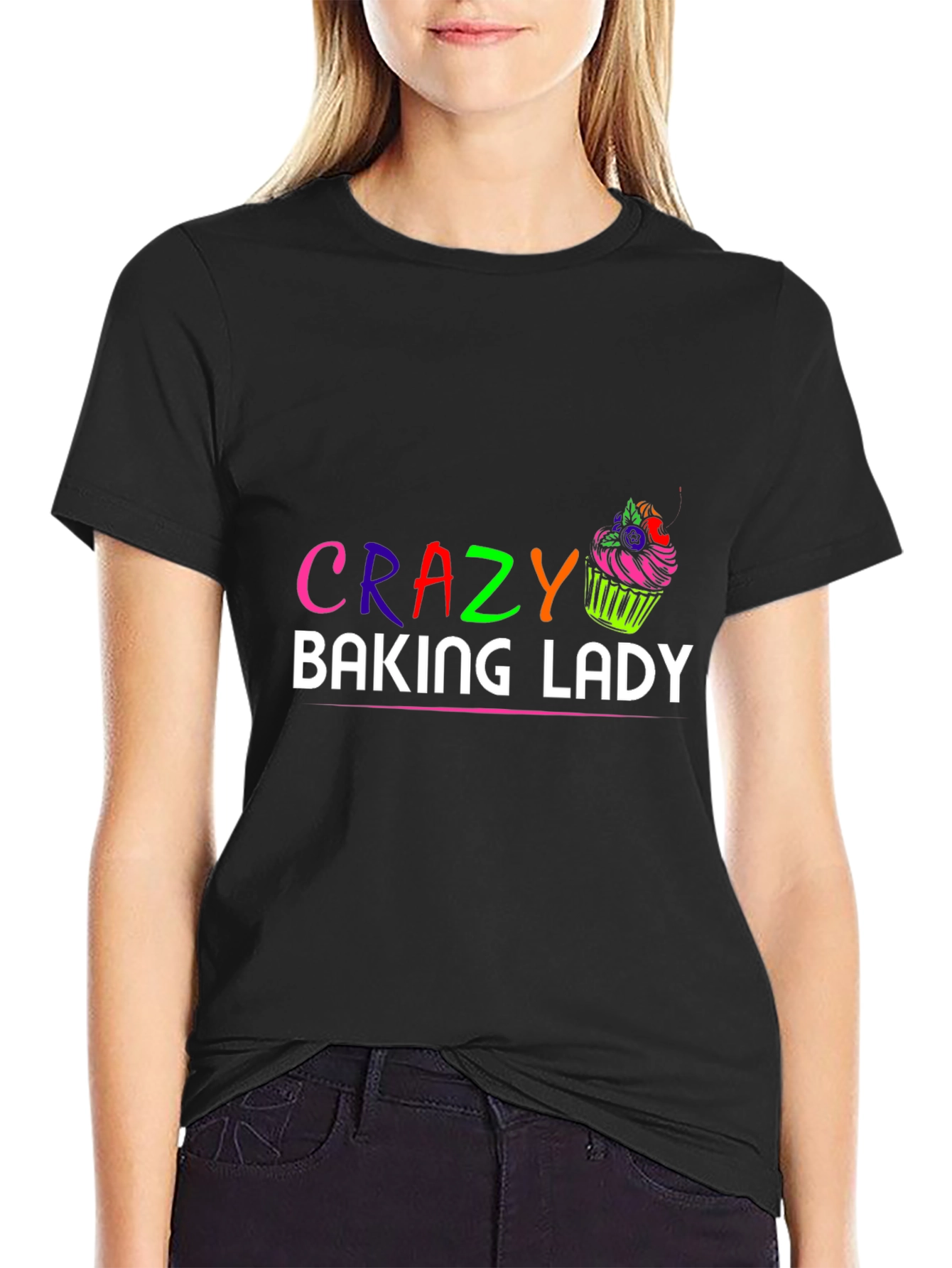 Crazy Baking Lady T-Shirt Fun Baker Tee