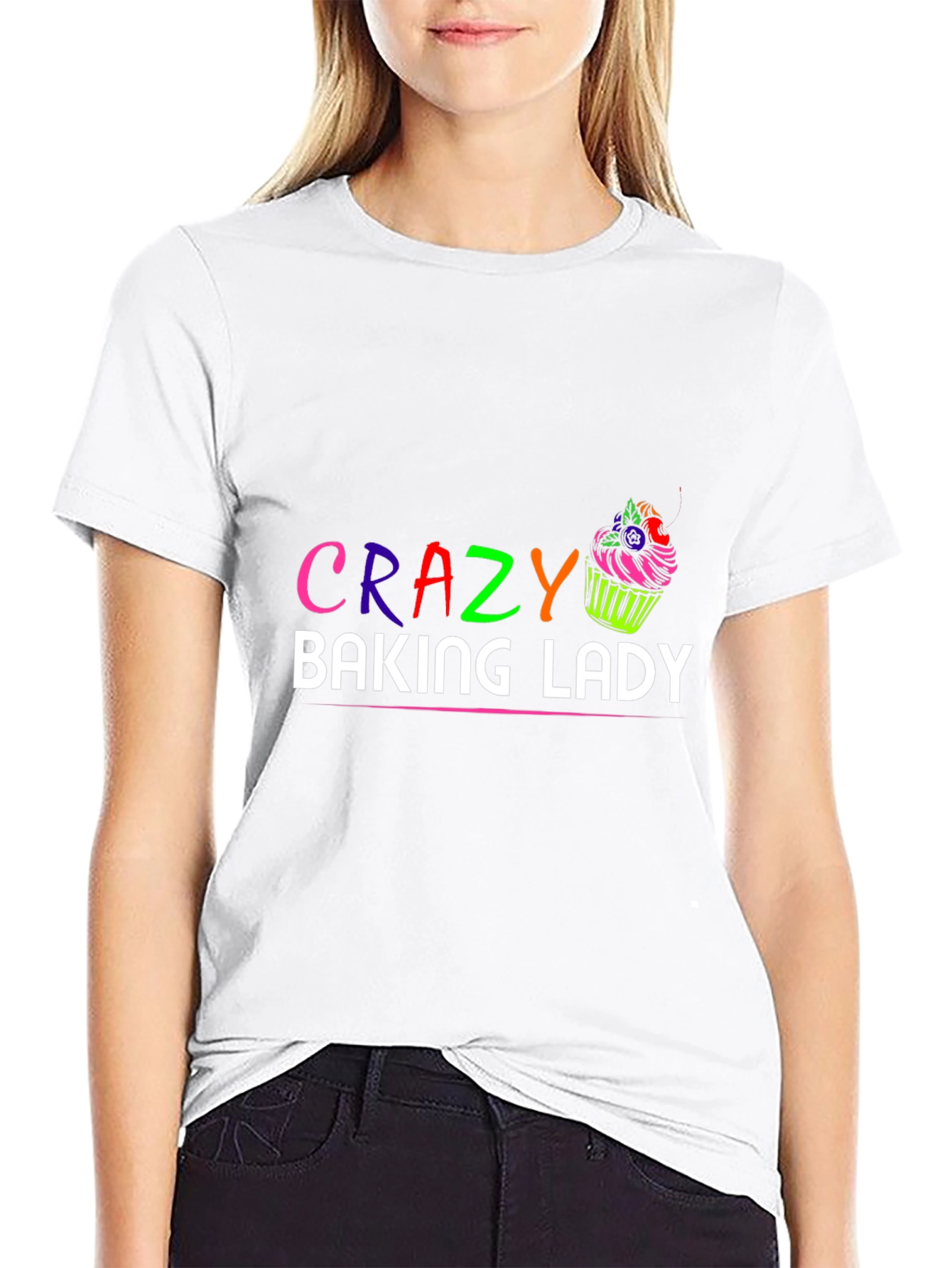 Crazy Baking Lady T-Shirt Fun Baker Tee