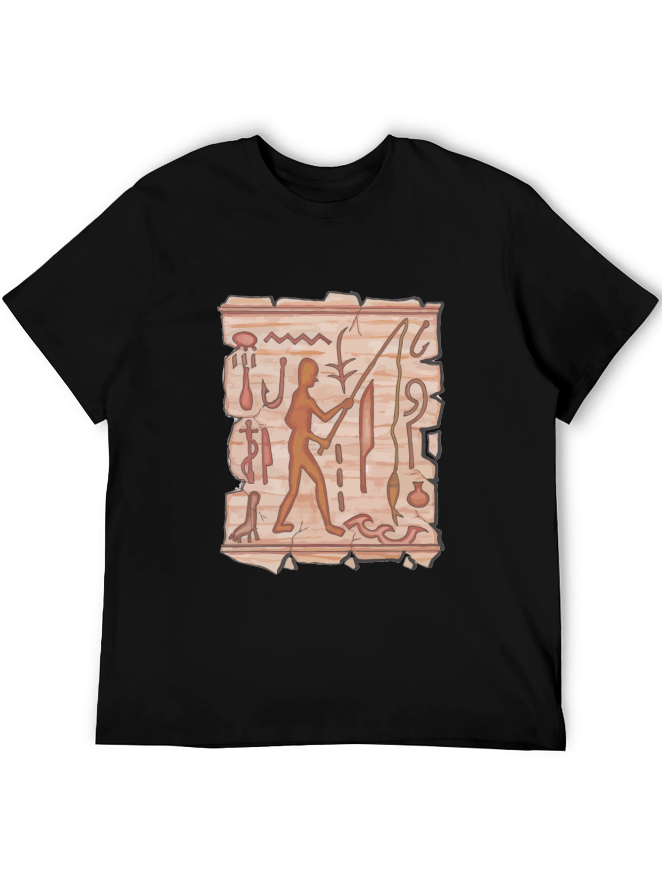 Ancient Egypt Fishing Hieroglyph T-Shirt