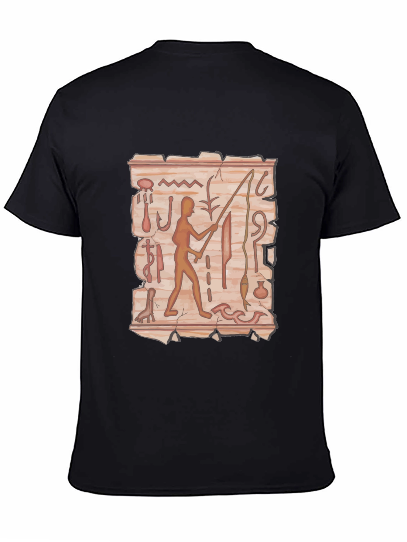 Ancient Egypt Fishing Hieroglyph T-Shirt