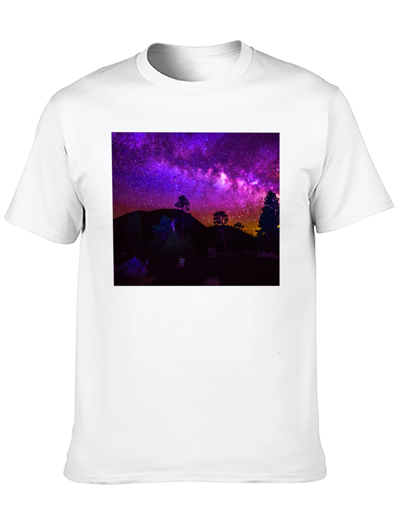 Night Sky Graphic Tee - Black Cotton