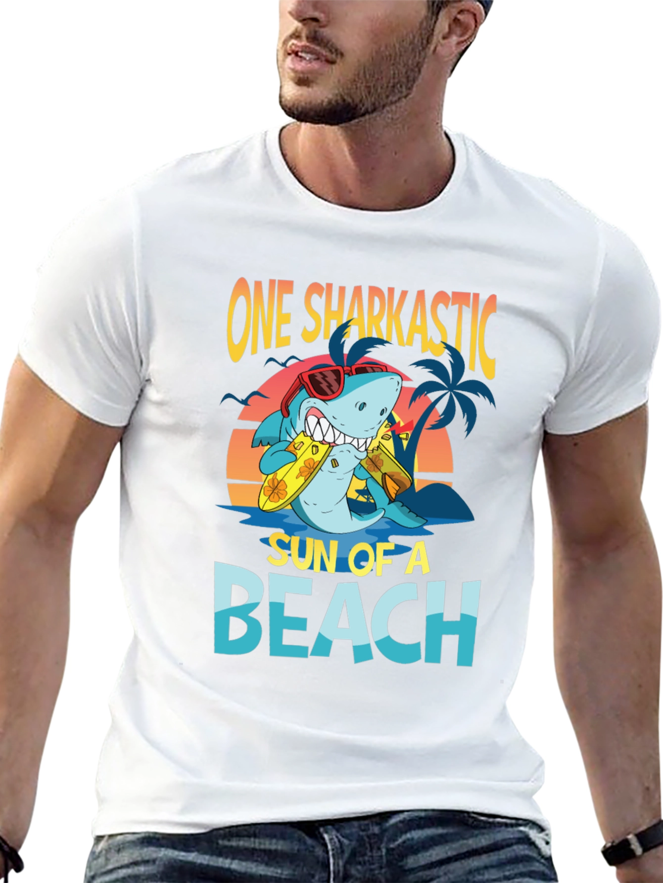 One Sharkastic Sun of a Beach T-Shirt