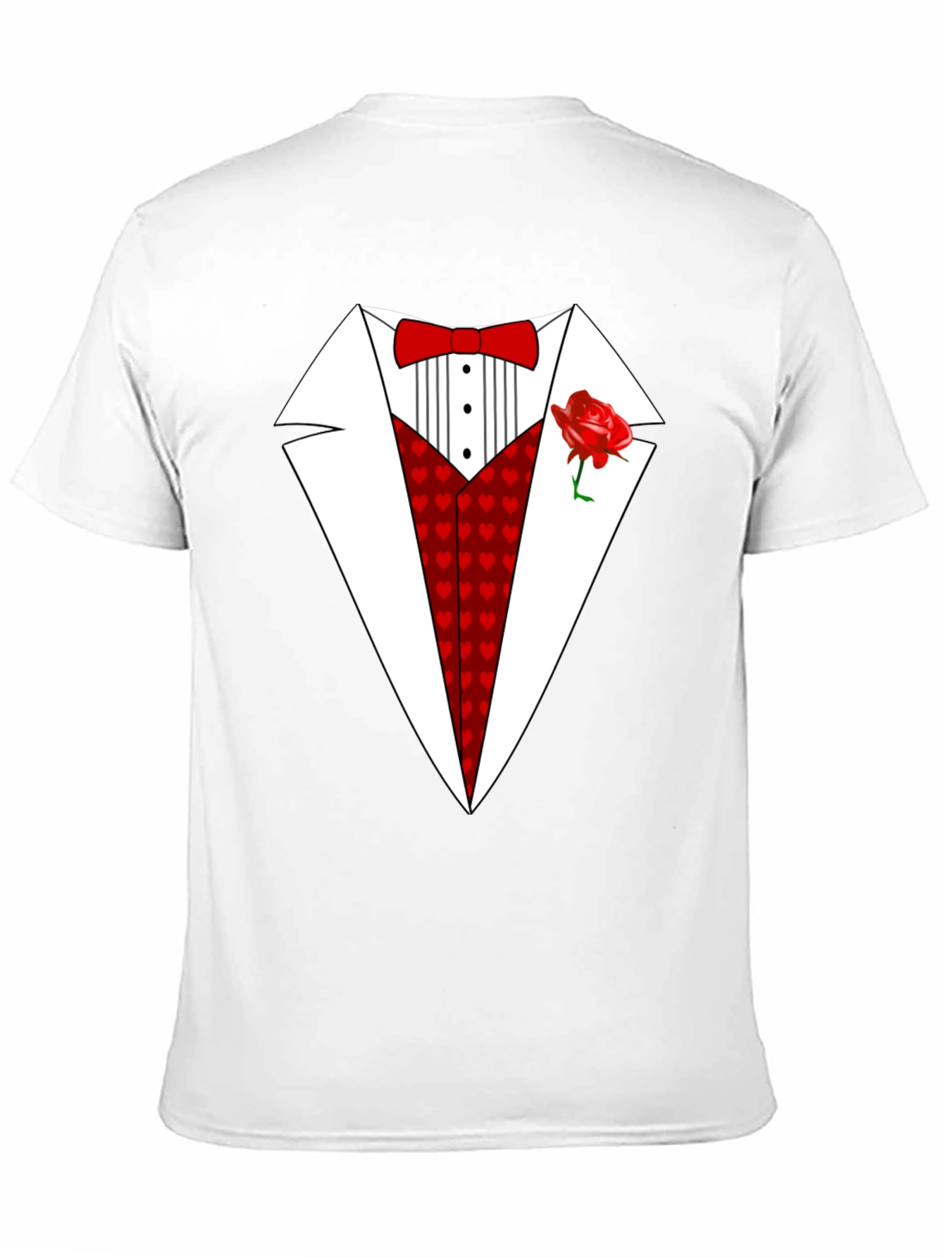 Heart Tuxedo T-Shirt - Valentines Day Ready
