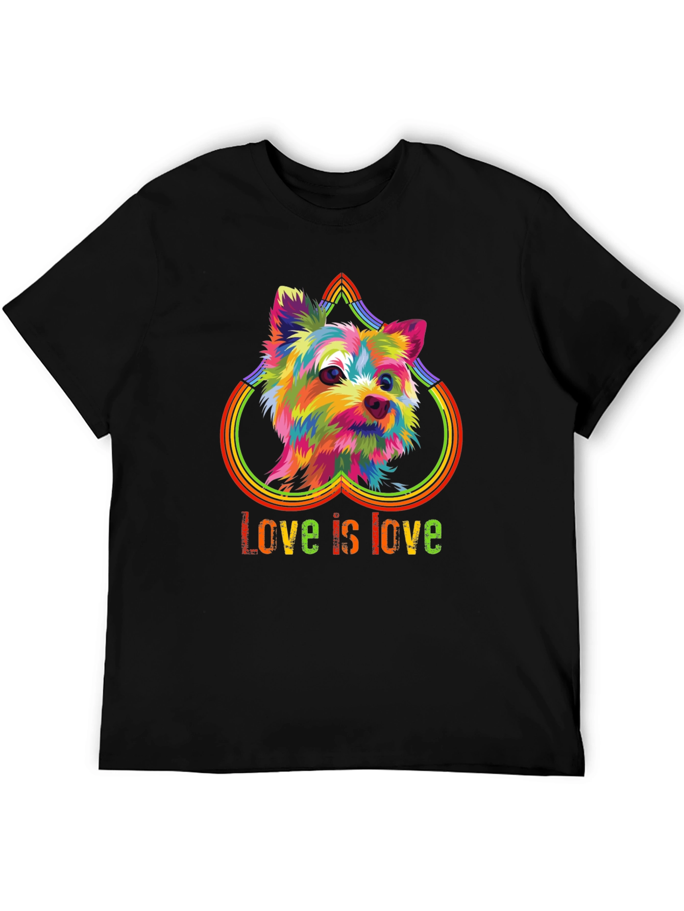Love is Love Rainbow Dog T-Shirt