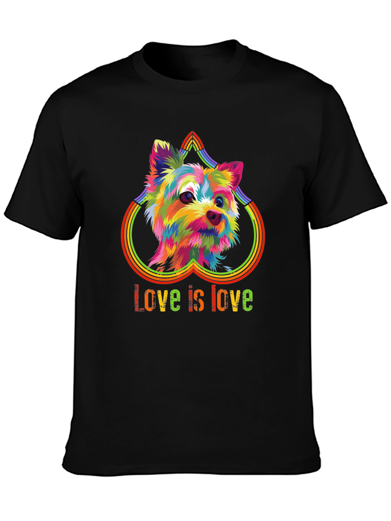 Love is Love Rainbow Dog T-Shirt