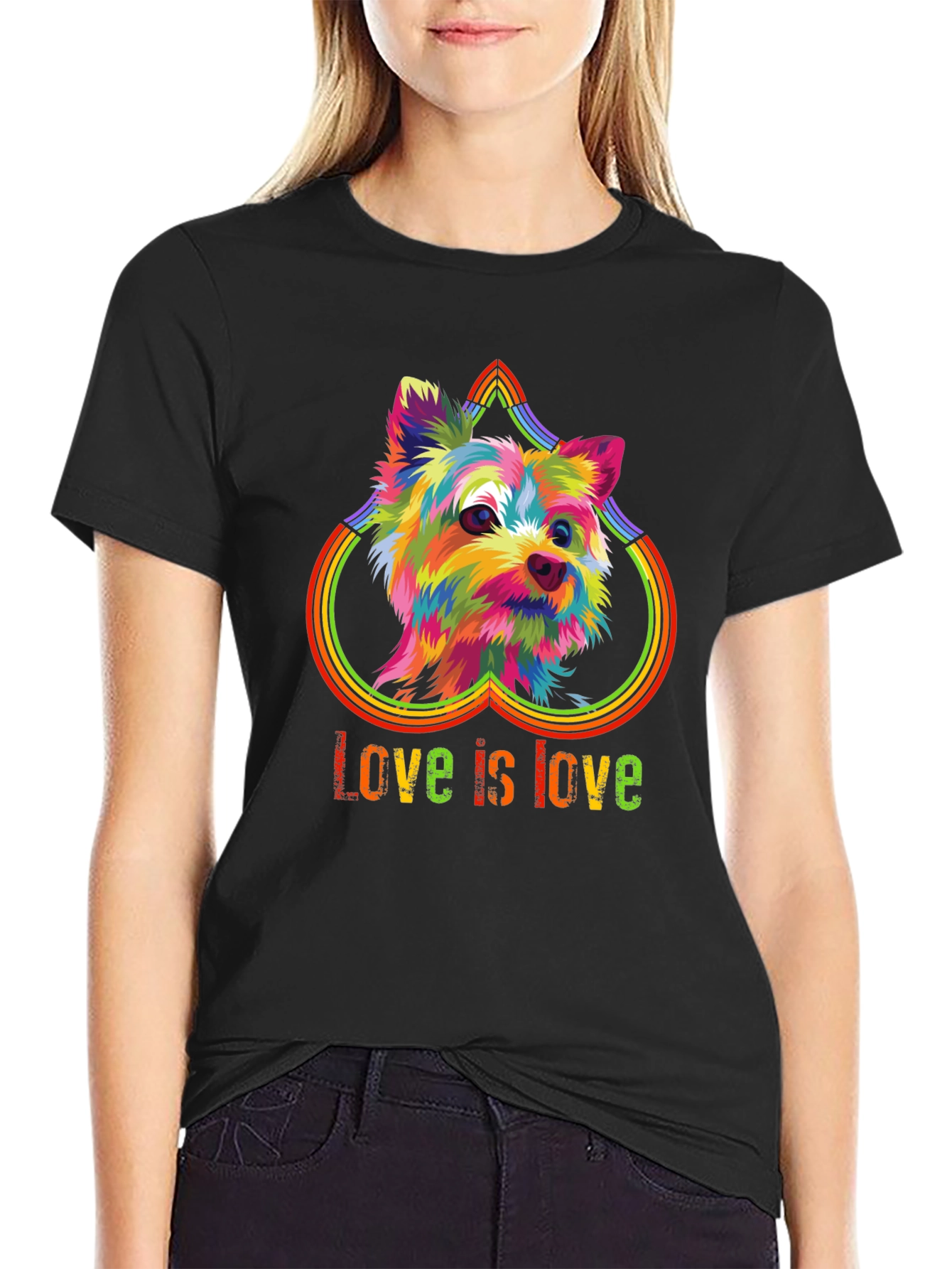Love is Love Rainbow Dog T-Shirt
