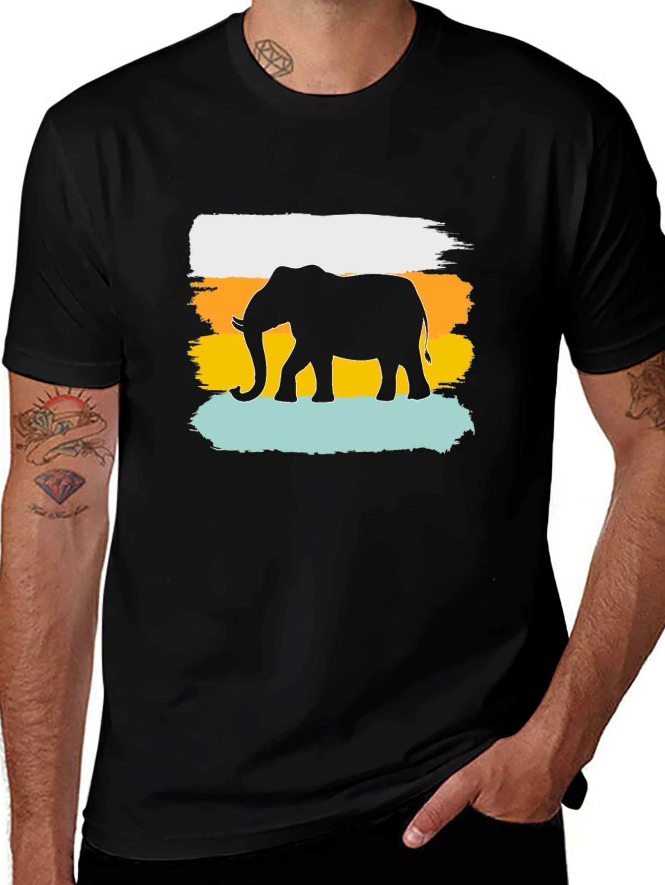 Elephant Silhouette Graphic Tee