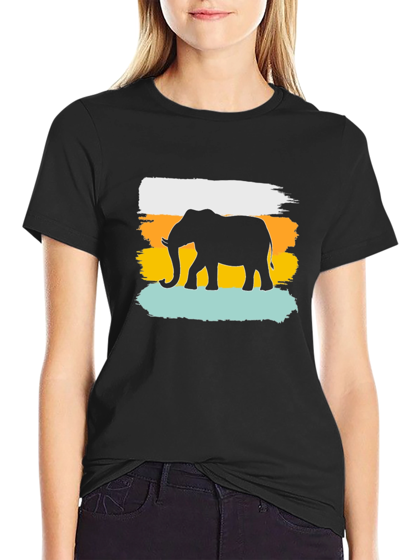 Elephant Silhouette Graphic Tee