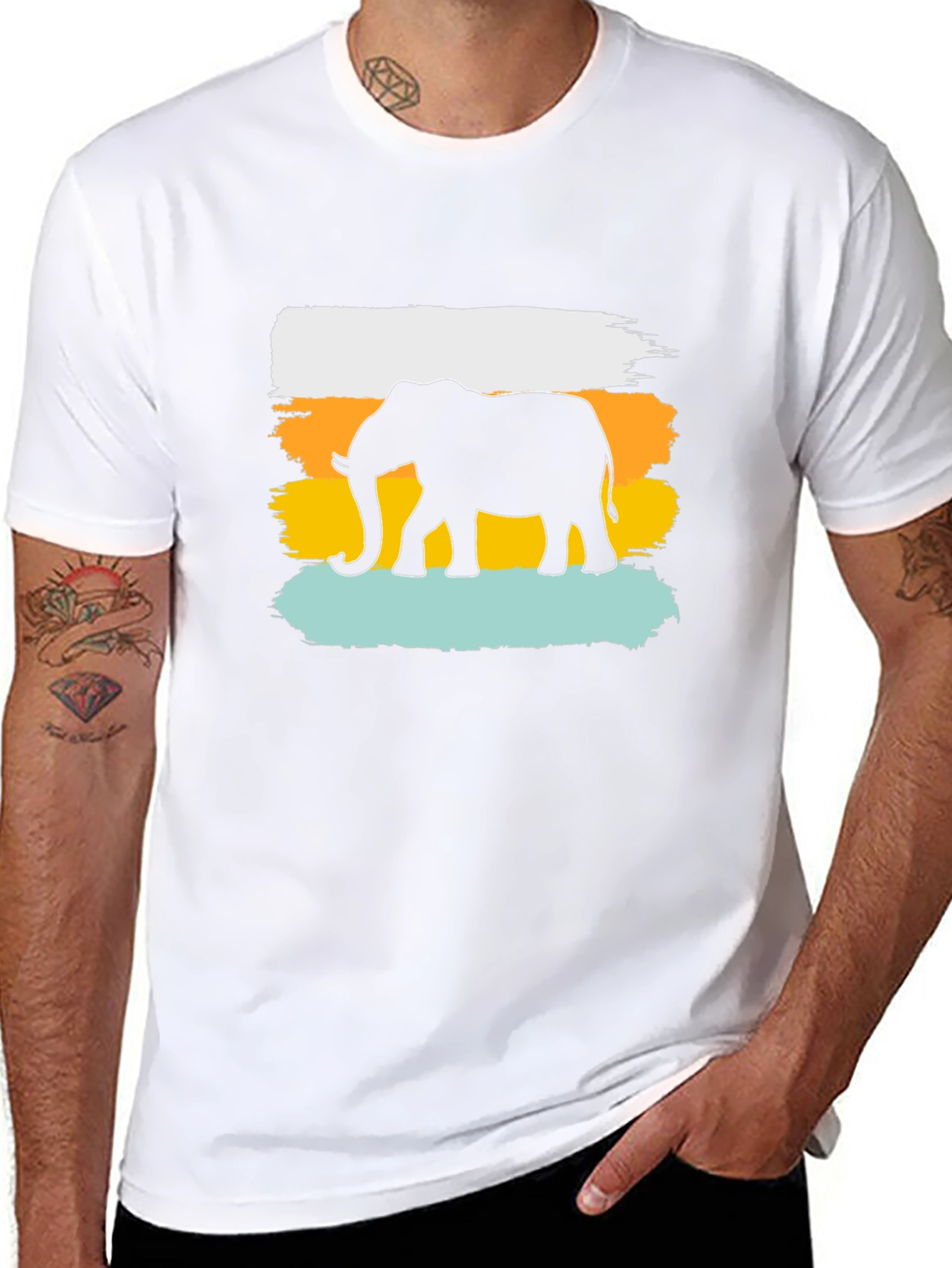 Elephant Silhouette Graphic Tee