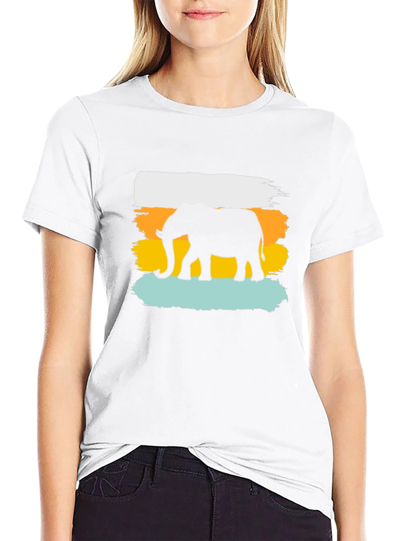 Elephant Silhouette Graphic Tee