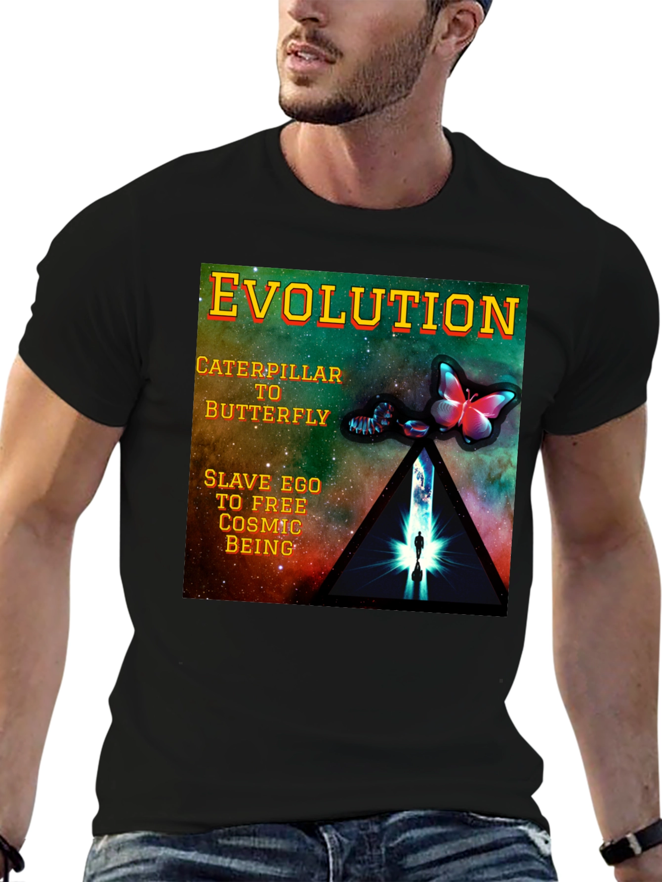 Evolution Graphic T-Shirt - Caterpillar to Butterfly