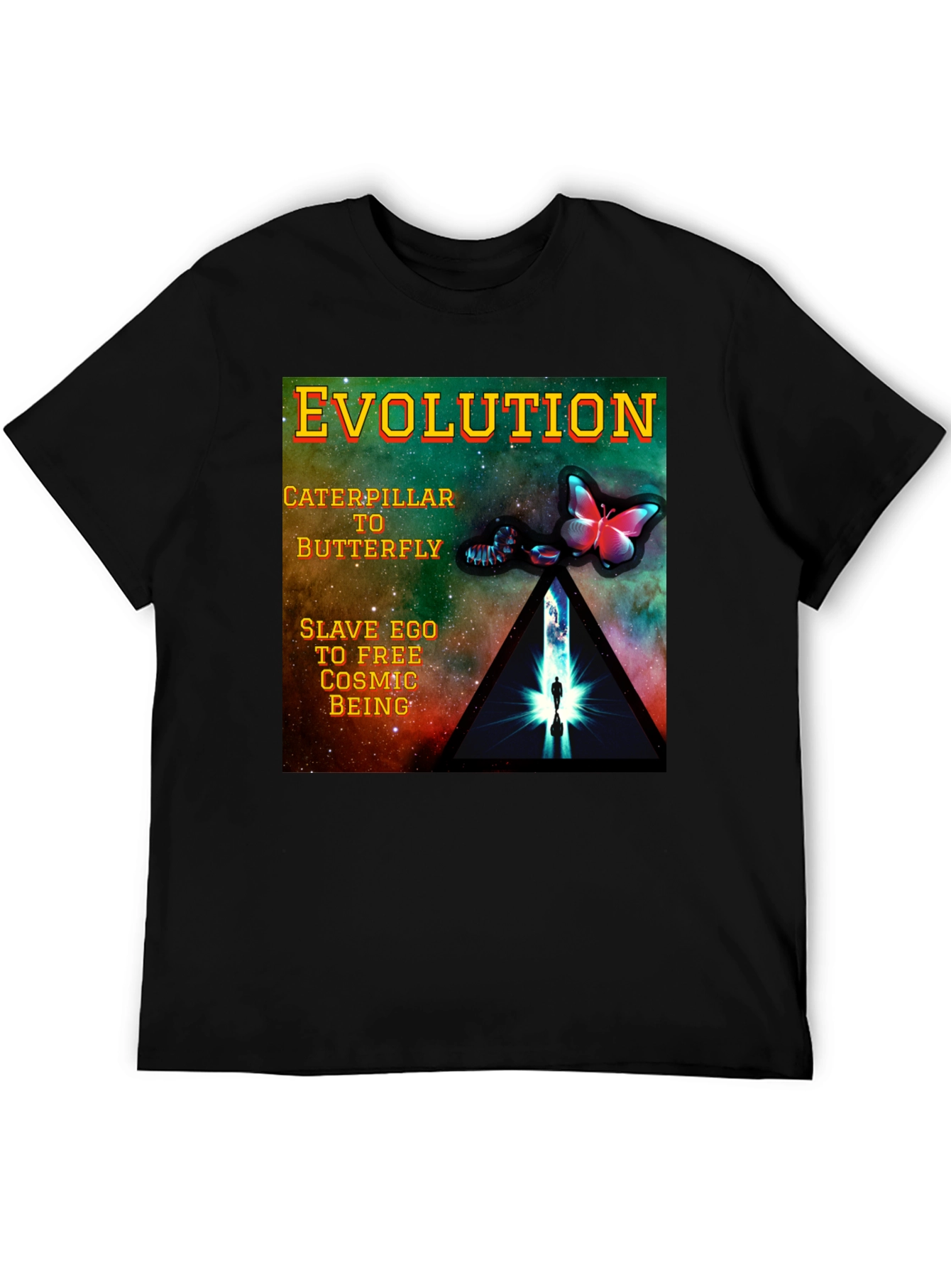 Evolution Graphic T-Shirt - Caterpillar to Butterfly
