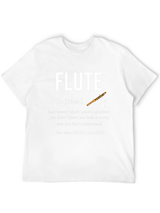Flute Definition Black T-Shirt - Musician Gift