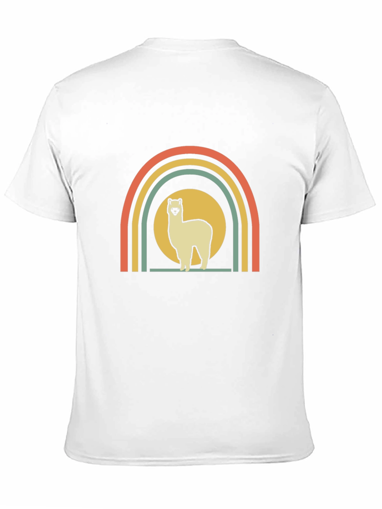 Retro Alpaca Rainbow Graphic Tee