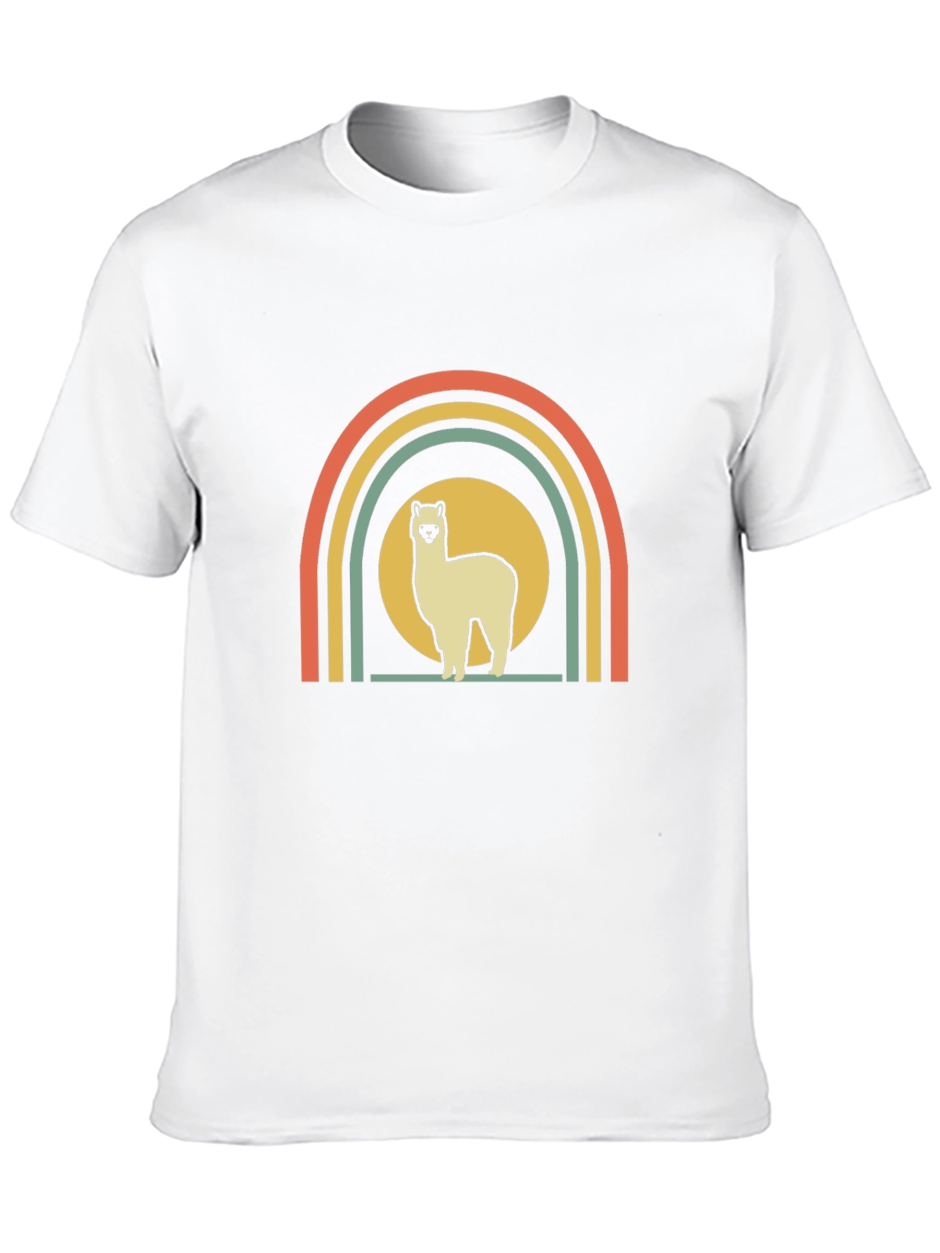 Retro Alpaca Rainbow Graphic Tee