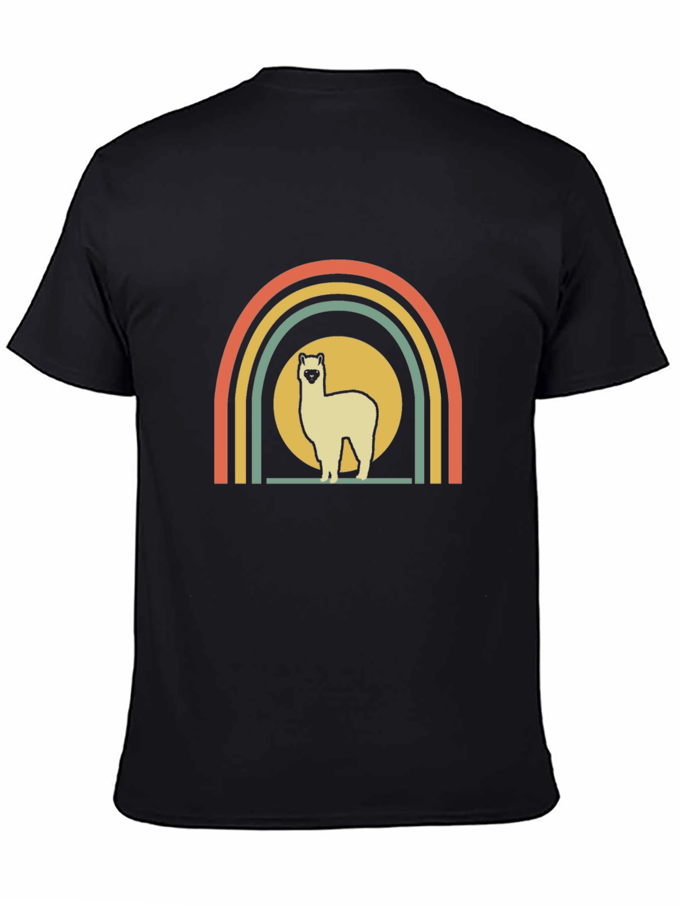 Retro Alpaca Rainbow Graphic Tee