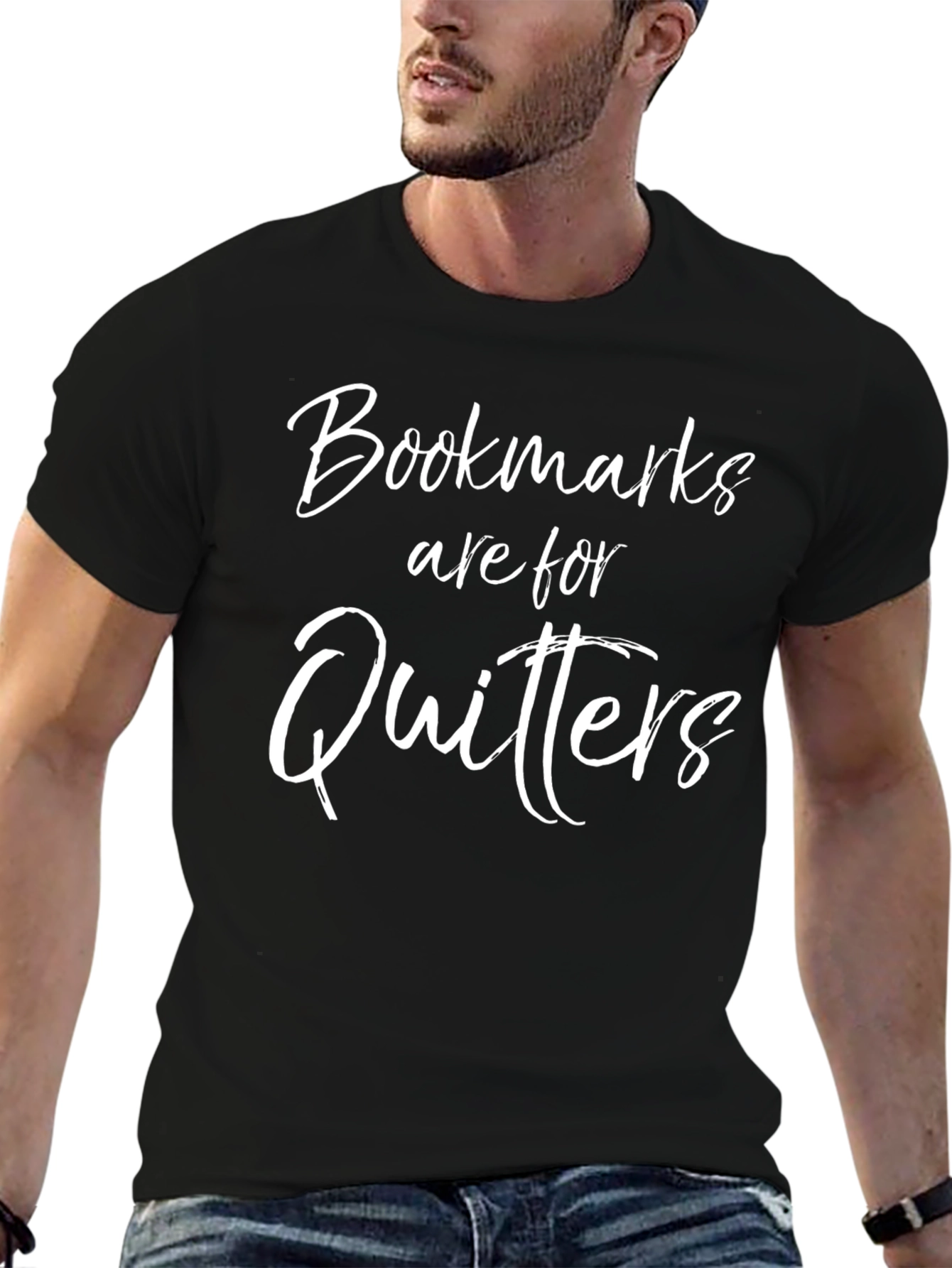 Bookmarks Are For Quitters Funny T-Shirt