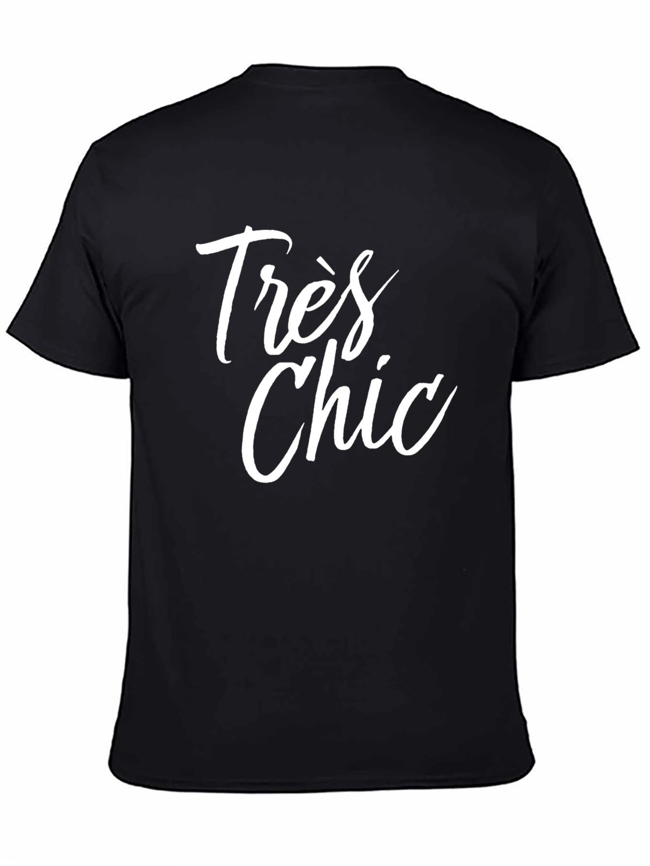 Très Chic Graphic Tee - Stylish Black T-Shirt