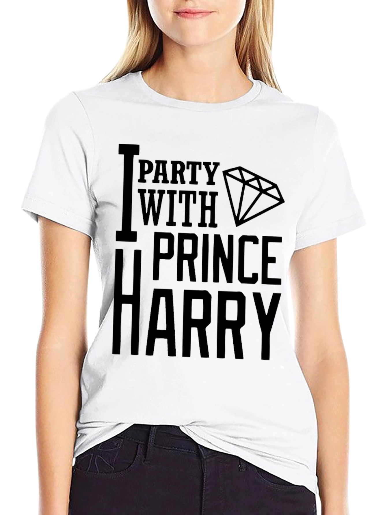 I Party With Prince Harry Black T-Shirt