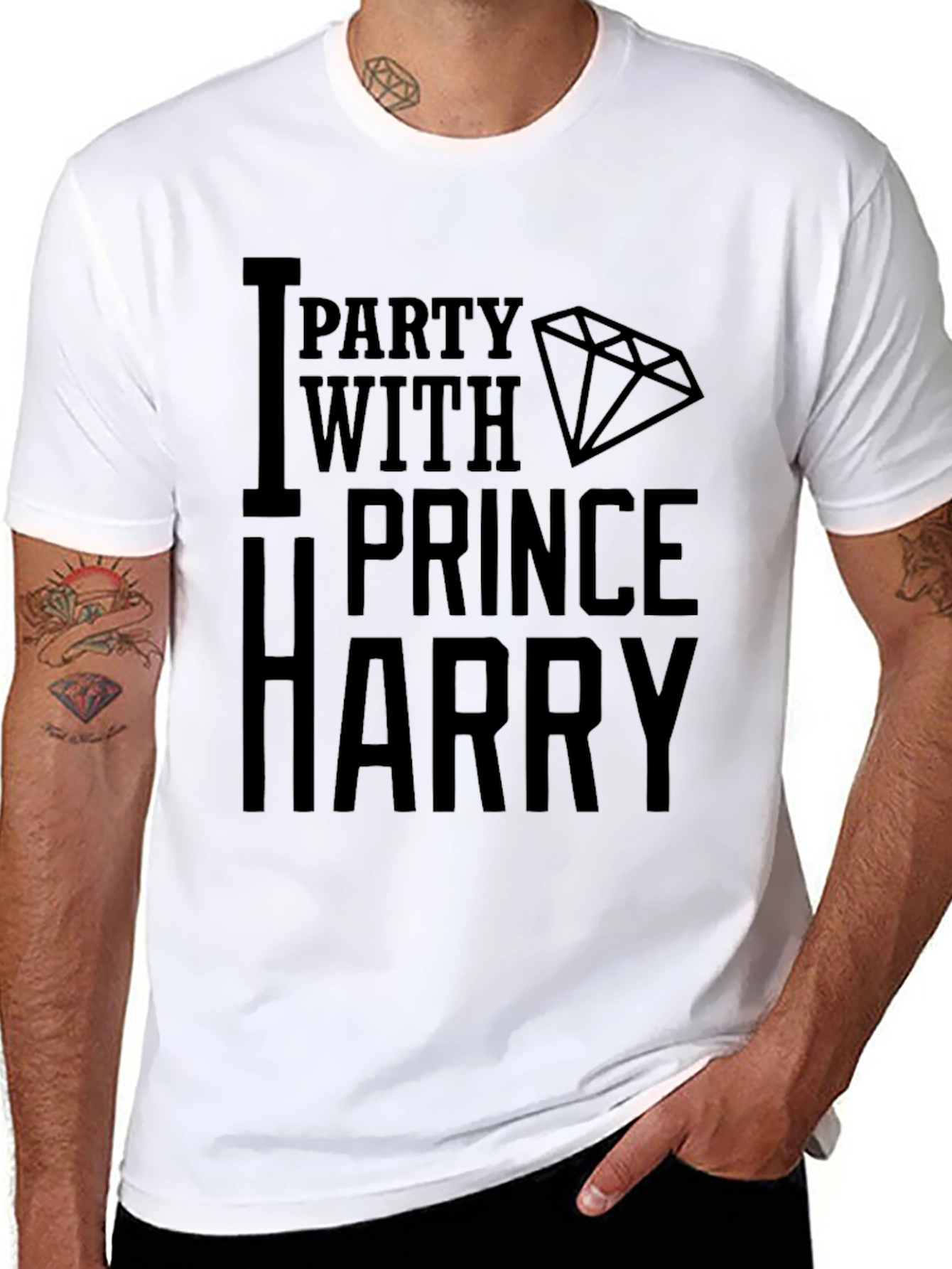 I Party With Prince Harry Black T-Shirt