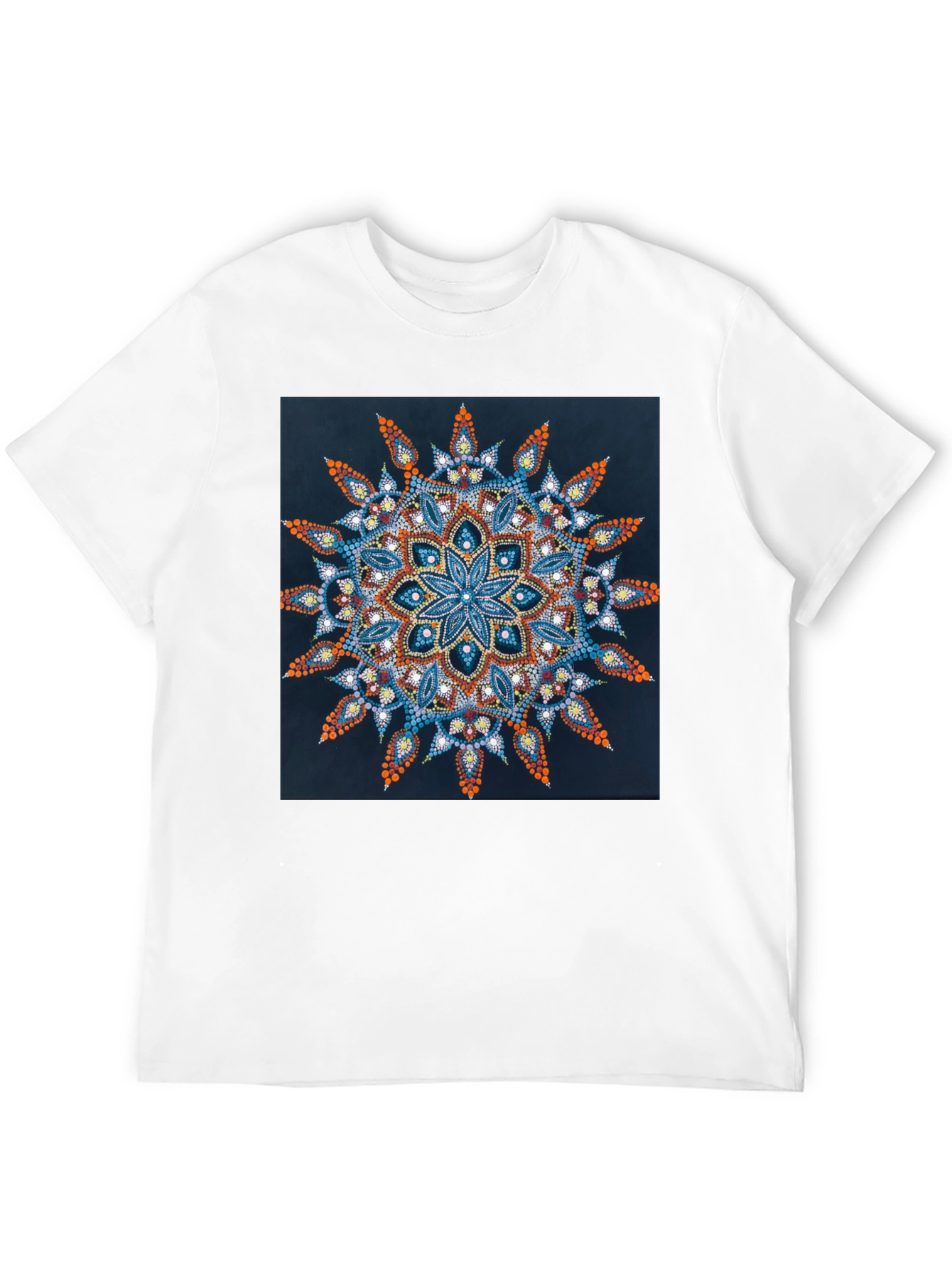 Mandala Art Print Black T-Shirt