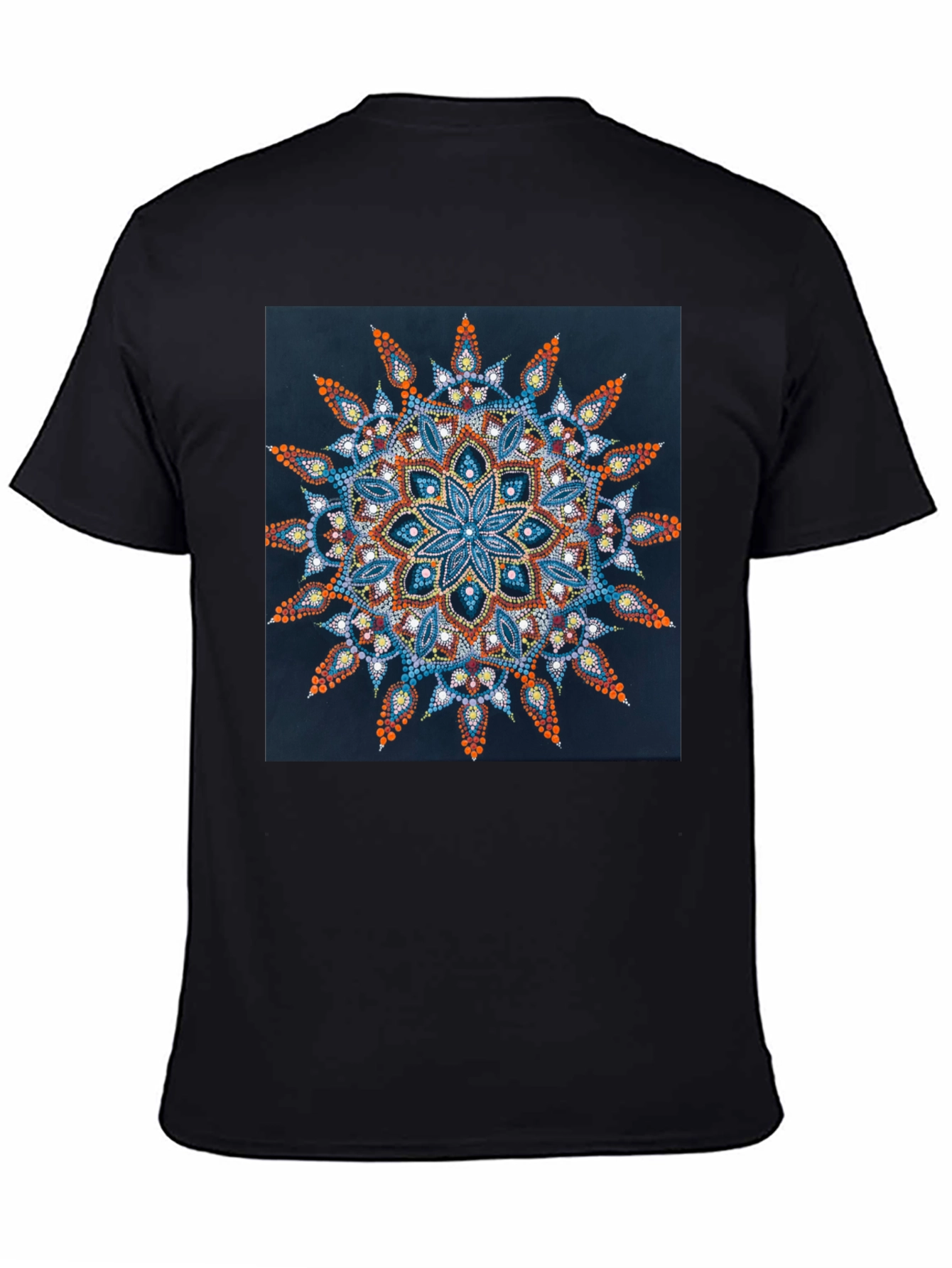 Mandala Art Print Black T-Shirt
