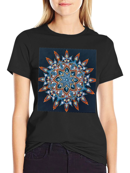 Mandala Art Print Black T-Shirt