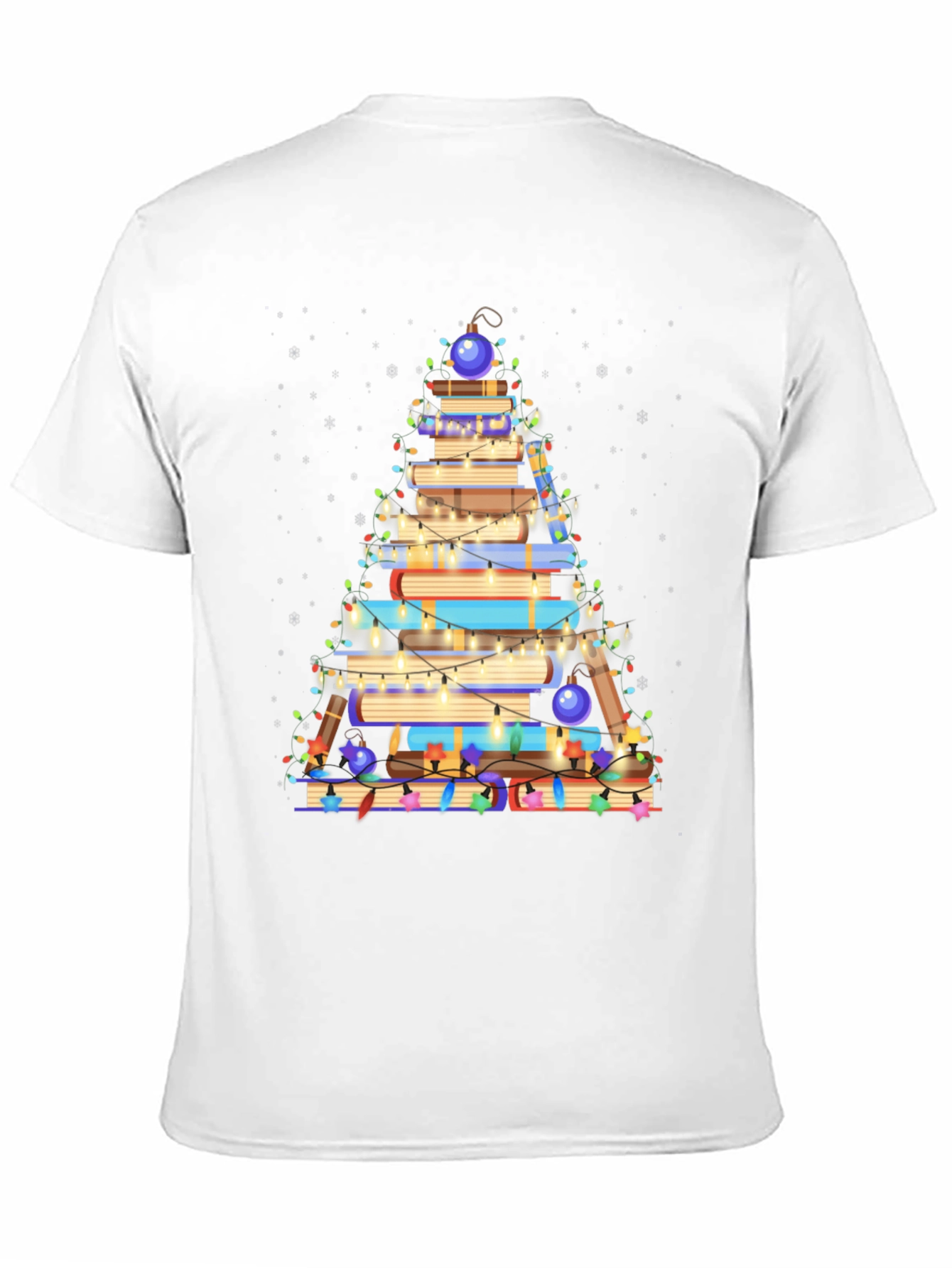 Book Christmas Tree T-Shirt - Holiday Reader Tee
