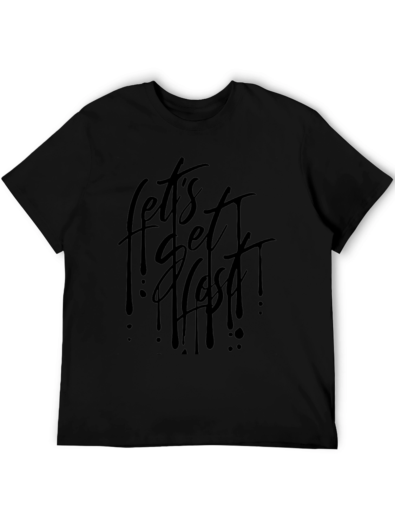 Lets Get Flushed Black Graphic Tee