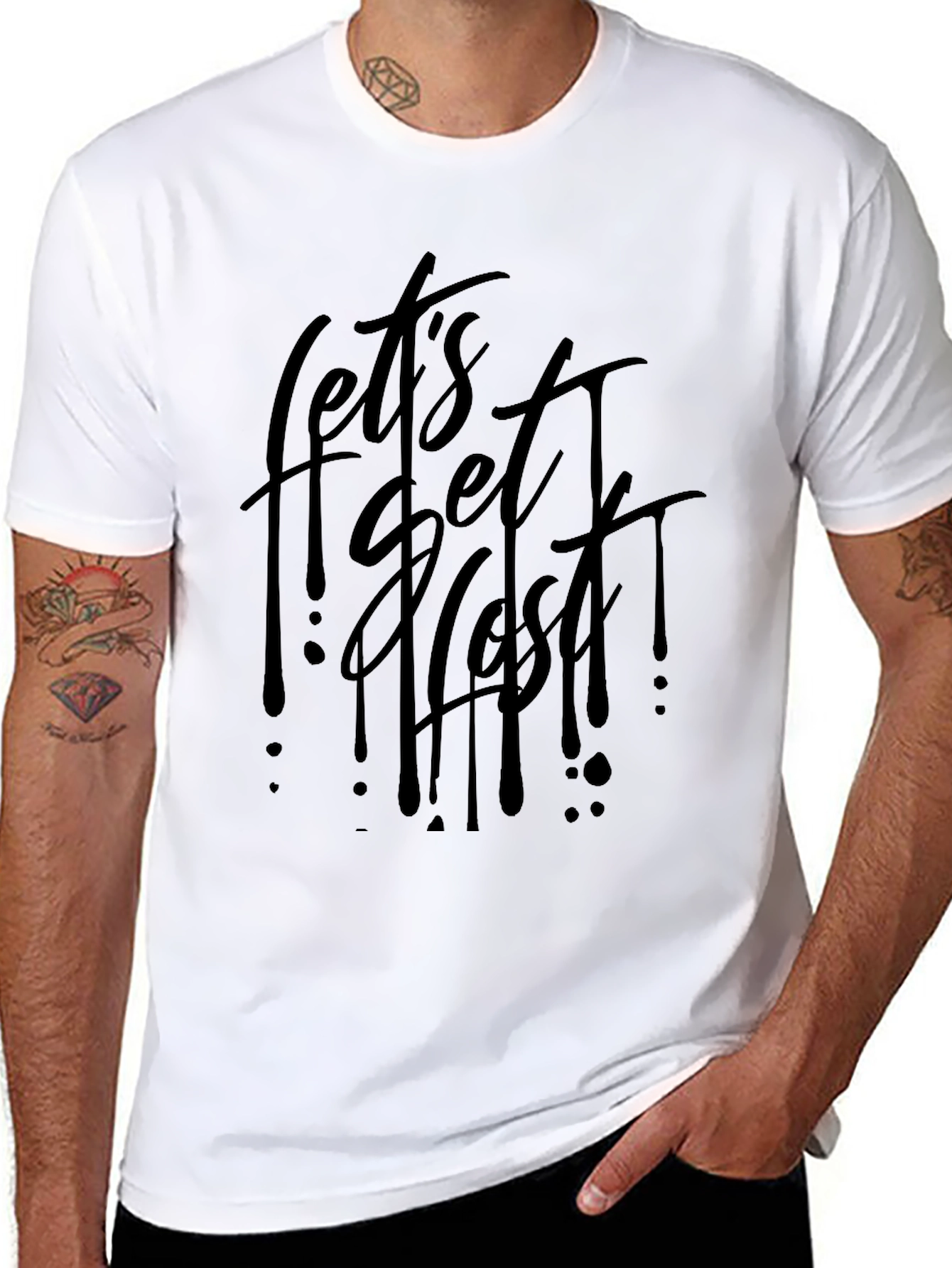 Lets Get Flushed Black Graphic Tee