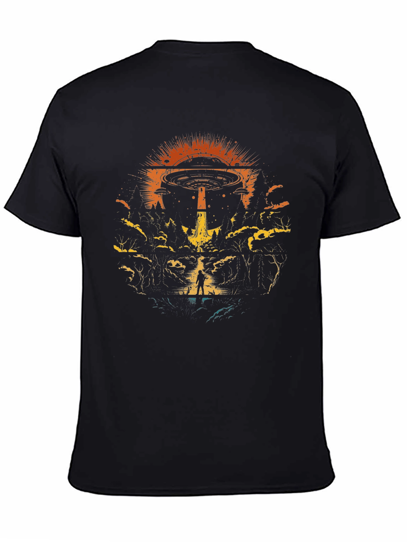 UFO Abduction Graphic T-Shirt - Sci-Fi Tee