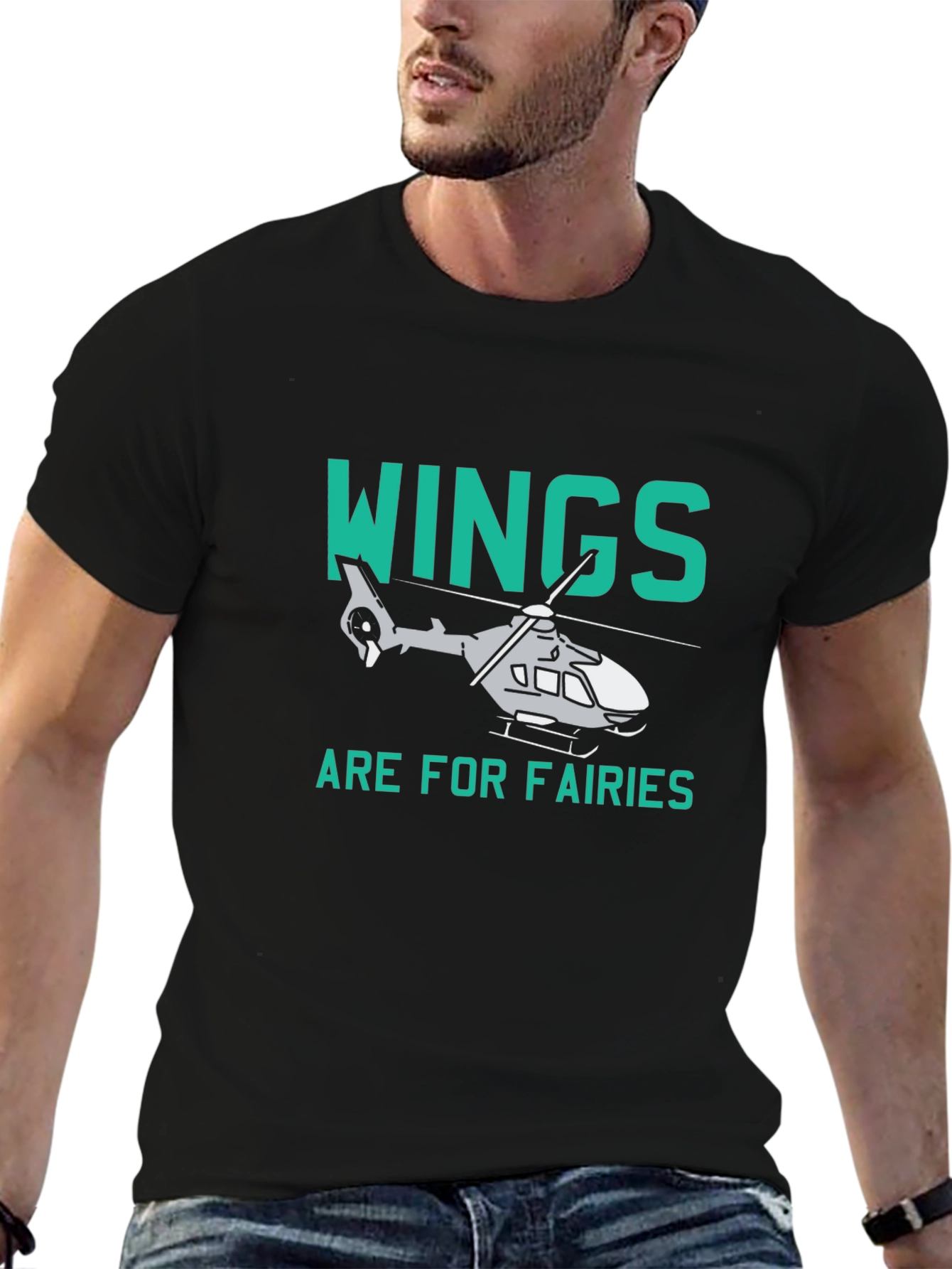 Wings are for Fairies Helicopter T-Shirt