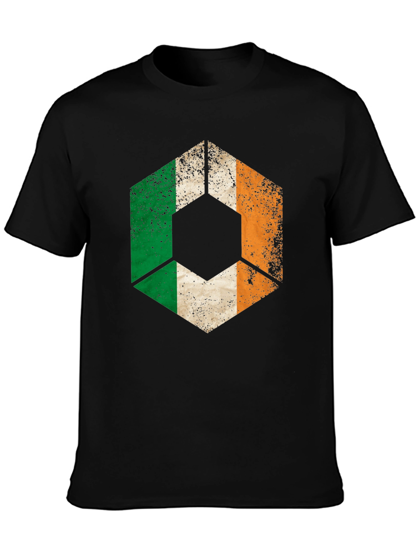 Ireland Flag Geometric T-Shirt - Distressed Graphic Tee