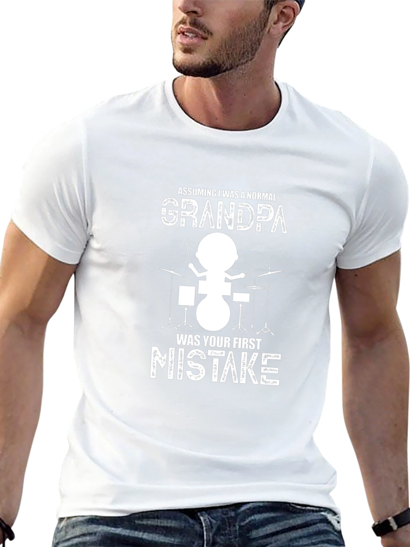 Grandpa Drummer Graphic Tee