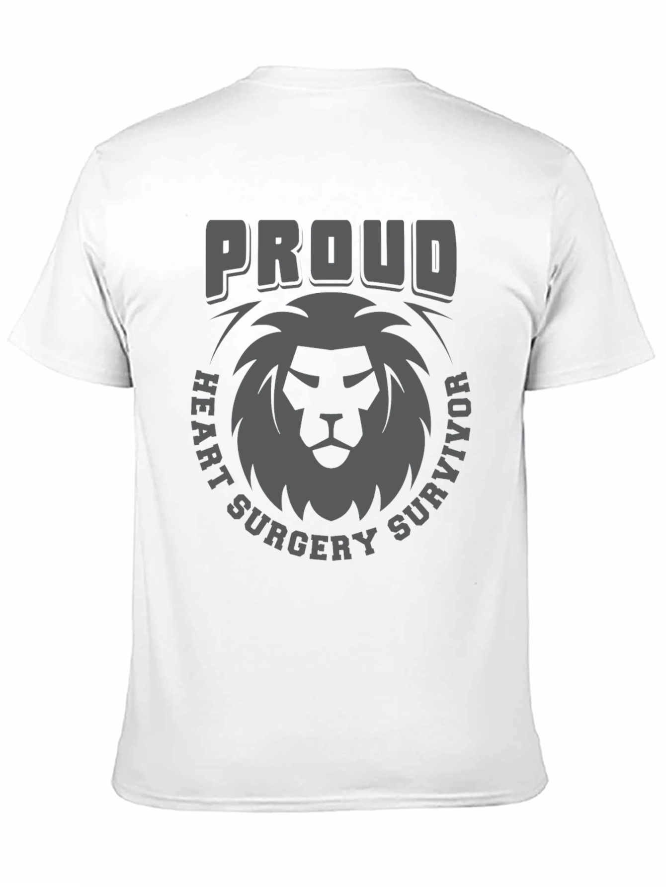 Proud Heart Surgery Survivor Lion Graphic Tee