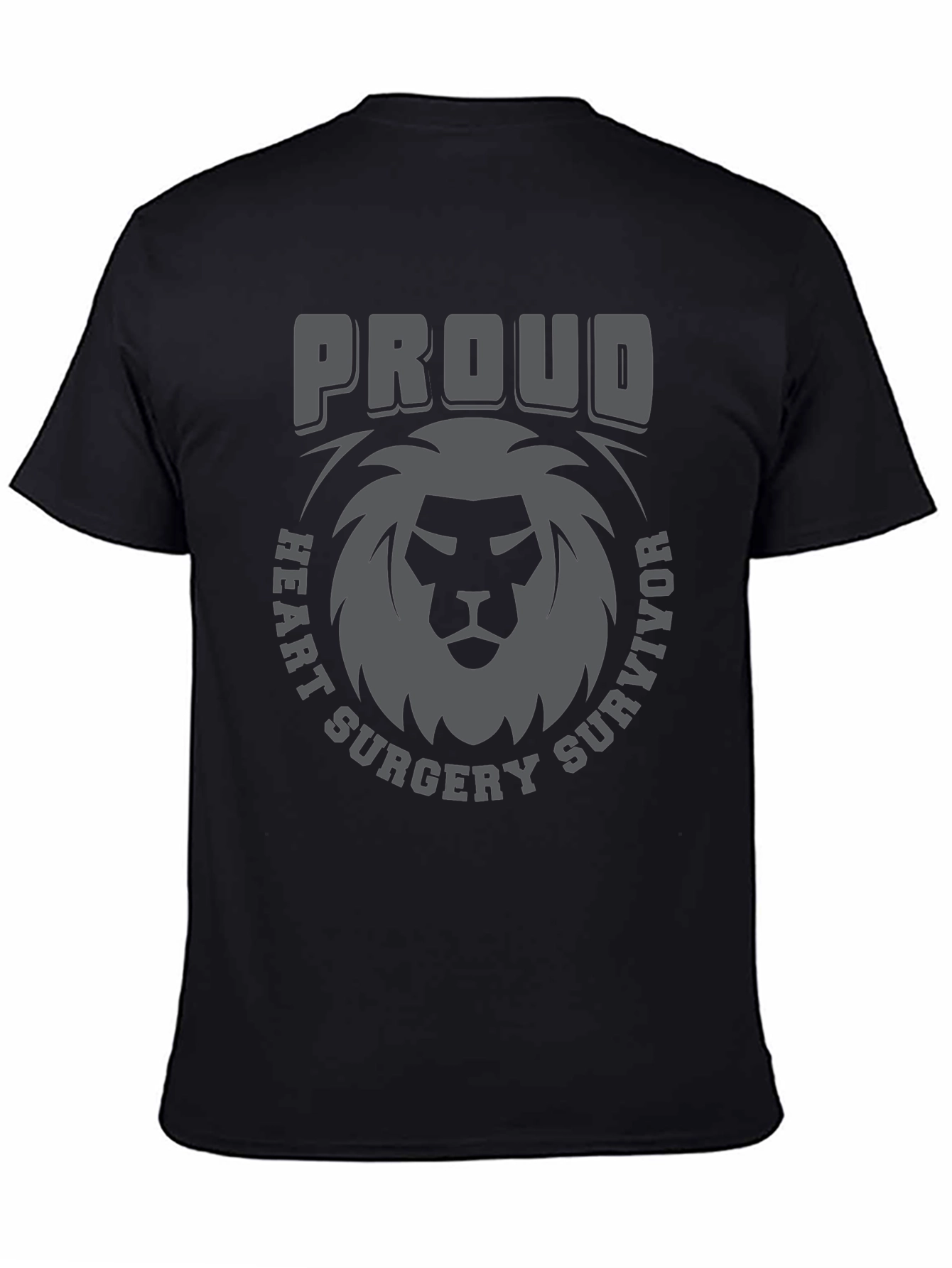 Proud Heart Surgery Survivor Lion Graphic Tee