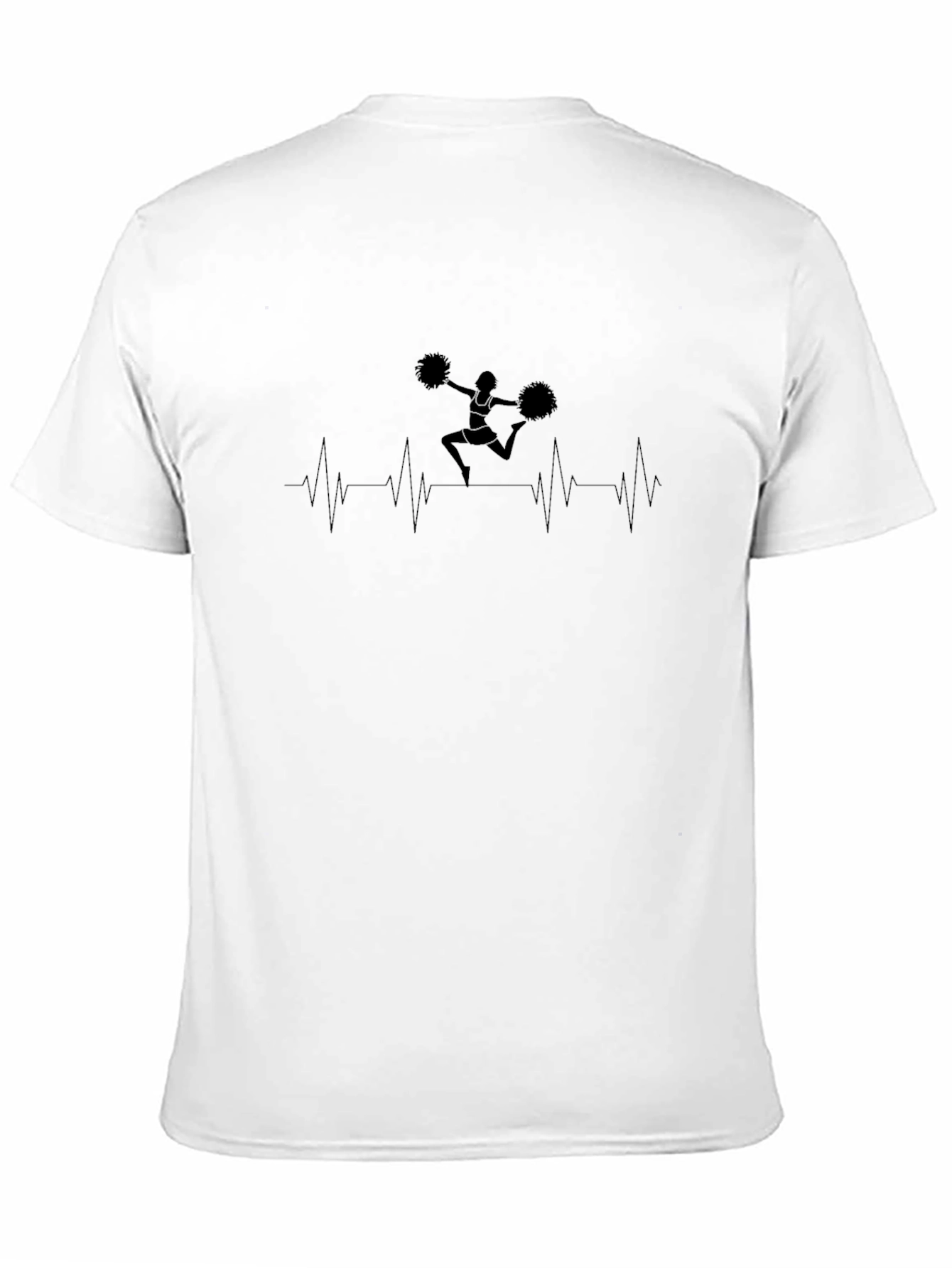 Cheerleader Heartbeat Black T-Shirt
